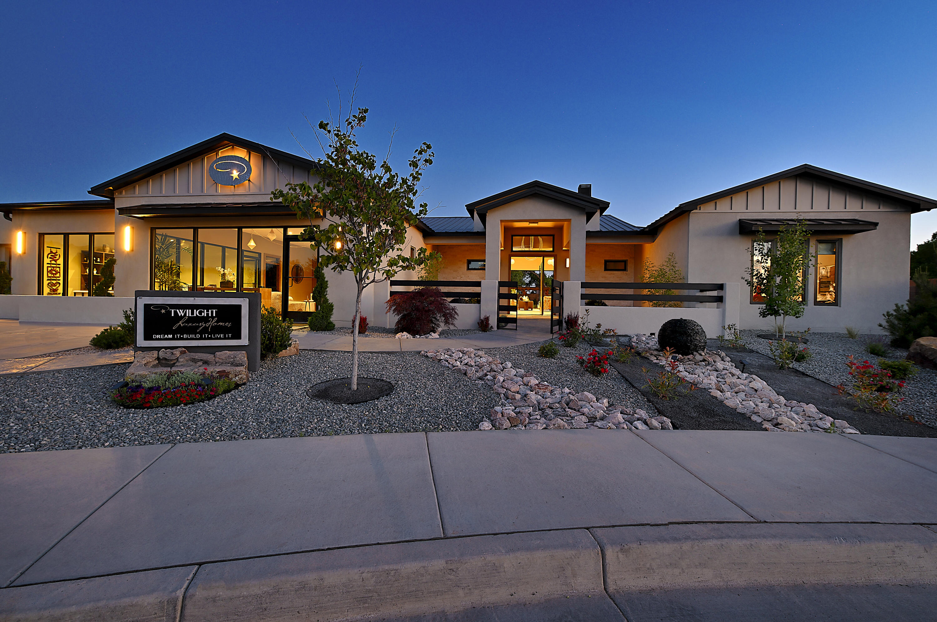 This award-winning home is a show-stopper. It was  featured on the cover of Su Casa magazine (April 2025) and rooms in the home have been featured in two additional issues. It is ideally located in a small, gated community in the North Valley on a 1/3 acre lot. Featuring an in-house casita accessed from either a private exterior entrance or from inside the home, which is perfect for a home office, in-law apartment, or guest suite. Stunning lighting throughout, custom wallcoverings, stone floors, wood floors and tile floors. Custom tile throughout the house. Some of the extra special touches in this home are the Entry wall mosaic, large truss style beams, 17' ceilings, custom fireplaces in the living room and primary bedroom, fully appointed Welcome Area, hand stenciled walls,