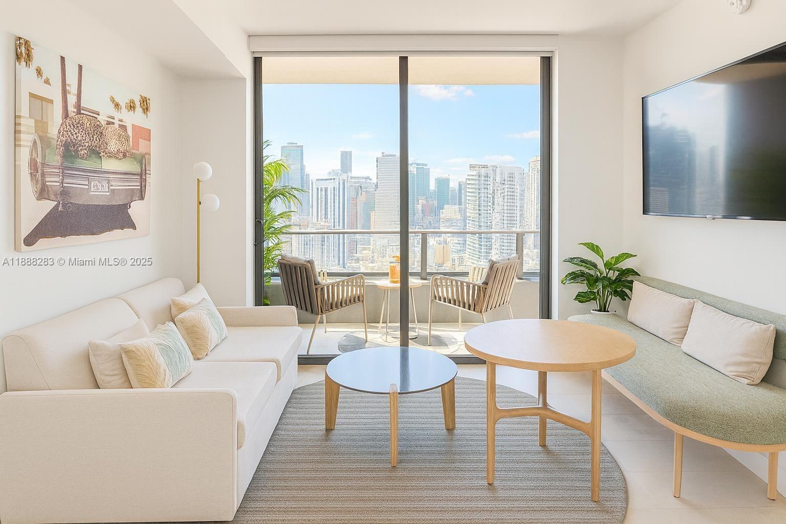 Fully furnished 1-bedroom, 1-bath at the brand-new Gale Condo with stunning views of Downtown Miami, the Brickell skyline, and Biscayne Bay. Enjoy the privacy of your own residence with the convenience of hotel-style amenities and on-site dining. Prime downtown location, walk to the Bay, parks, museums, Kaseya Center, and Brightline/Metrorail stations. Just minutes from Brickell, Wynwood, Miami Beach, and the airport. Live the Miami lifestyle in a modern, full-service building at the center of it all.