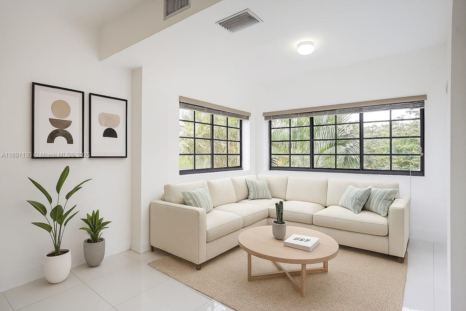 Spacious and bright 2-bedroom, 1-bathroom remodeled apartment, filled with natural light, in a boutique building just blocks from Miracle Mile and the best cafes, restaurants and shops of Coral Gables. This bright second floor residence offers lush greenery views from every window. Features include ceramic tile floors, stainless steel appliances, sound-proof windows and a sleek new bathroom with glass and stone finishes. In-unit washer/dryer, separate water and electric meters, and 1 private assigned parking space. Pet friendly. Two blocks from the award-winning Bachour bakery and cafe, and a block from target. Enjoy safety and tranquility, minutes from the Gables most exciting lifestyle and a quick drive to Brickell University of Miami and the airport.