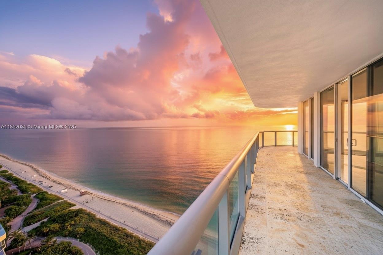 Rarely available 3-bedroom residence in the sought after 01 line at Akoya. Perched on the 29th floor, this unit rises above neighboring buildings, offering completely unobstructed breathtaking views of the ocean, Intracoastal, and Miami skyline. Enjoy sunrise and sunset from every room. The building features resort-style amenities, including a newly renovated pool, lobby, and hallways, beach service, ocean-view gym, sauna, steam room, tennis and racquet courts, 24-hour concierge, business center, and two assigned parking spaces plus valet. A true Miami Beach gem.