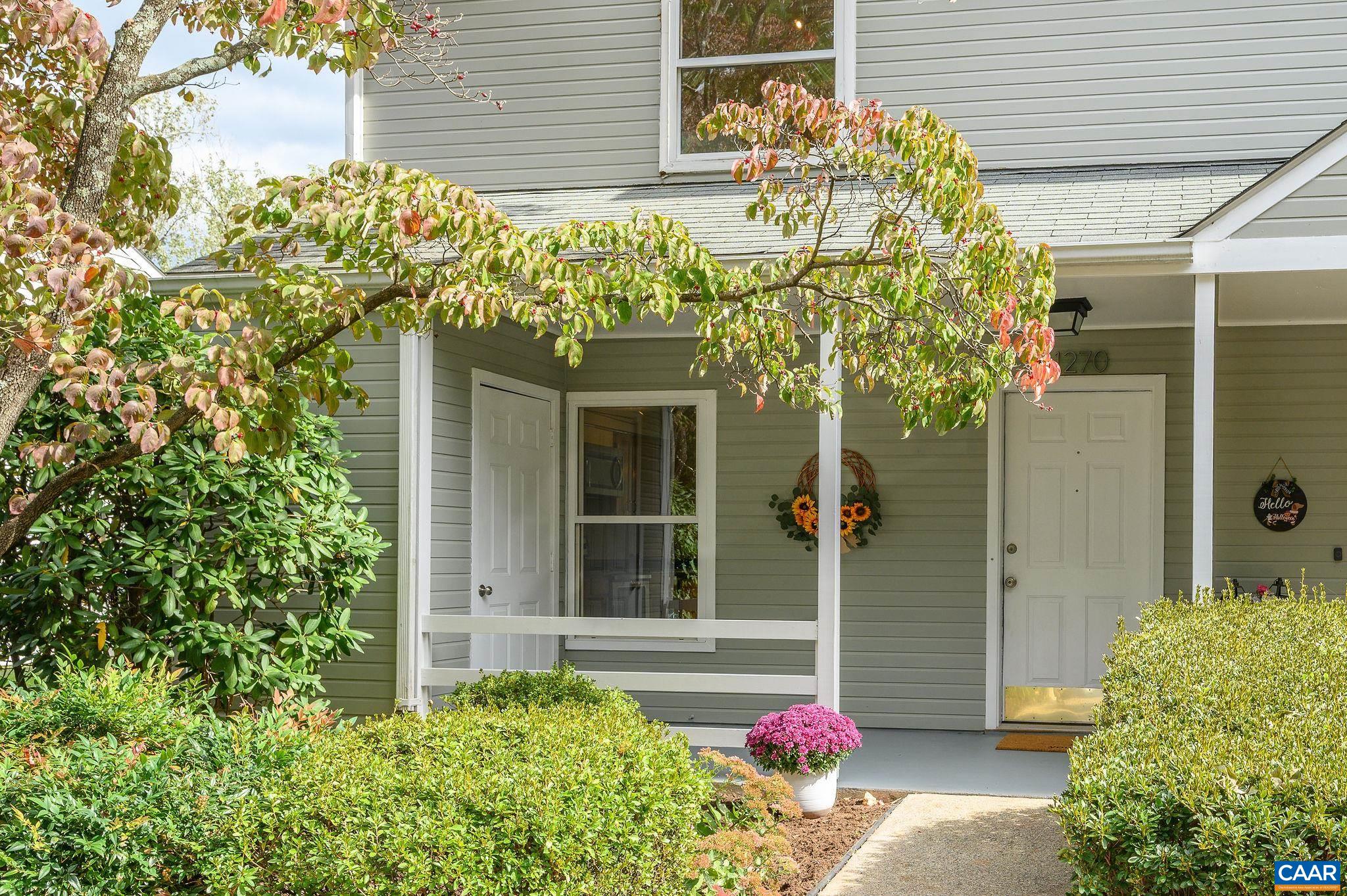Back on market thru no fault of sellers. Step inside this gorgeous end-unit townhome to find a spacious great room featuring a wood-burning fireplace, custom built-ins, and recessed lighting, perfect for cozy evenings or entertaining guests! The stainless steel kitchen appliances offer a modern touch, ready for your culinary adventures. Unwind on the screened porch while taking in the spectacular mountain views and vibrant autumn foliage - a private retreat you'll enjoy year-round! Upstairs, you'll find two generously sized bedrooms with lots of closet space, ideal for rest, relaxation, or working from home, and a built-in window seat at the top of the stairs offers a nice reading spot with storage underneath. In beautiful Willow Lake with a large side yard and plenty of parking, this home combines low-maintenance tranquil living with unbeatable accessibility, just minutes from the Downtown Mall and UVA. Whether you're commuting or enjoying a night out, everything is within easy reach - including PVCC and the Monticello Trail, both just a short walk away. Don’t miss your chance to own this gem!