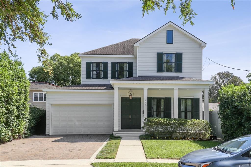 Well-appointed 4-bedroom, 3.5-bath home on Elmeer Ave! Primary on first level, 2-car garage and a sparkling pool — this one checks all the boxes! Front porch entry adds curb appeal. Open concept layout features spacious dining and living area, a fireplace, and built-in shelving that defines each space. Chef's kitchen has stainless appliances, large center island, an abundance of cabinet storage and a breakfast table niche. First level primary suite boasts an elegant bath with soaking tub, large shower and an oversized his/her closet. Upstairs brings three bedrooms, 2 full baths and a den. Additional flexible living spaces include a first level study or sitting room and an upstairs den or media room Covered rear patio overlooks lovely pool and rear yard oasis. Two car attached garage and mudroom for storage. Flood Zone X. Built in 2015 by Miller Construction.