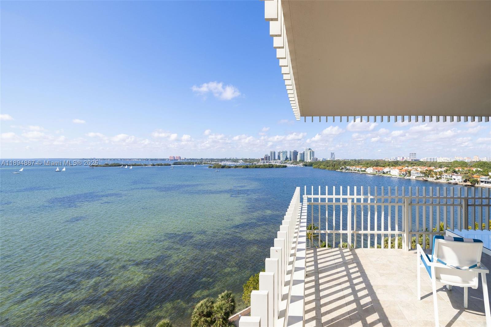 Rarely available 3-bed, 2-bath condo in the SE corner of the most desirable line in the guard gated community, Grove Isle. Enjoy breathtaking, unobstructed bay and city views from every room. Natural light adorns the living spaces through recently updated windows and doors. The remodeled kitchen opens to a charming breakfast nook overlooking the bay. The spacious primary suite boasts a private terrace, an oversized bathroom with a Roman tub, and a large closet. New washer and dryer in-unit. Just minutes from Downtown, Brickell, and Coconut Grove's eateries and shops. This exclusive residence offers amenities that include a tennis court, private beach, marina, pool, spa, fitness center, and more.
