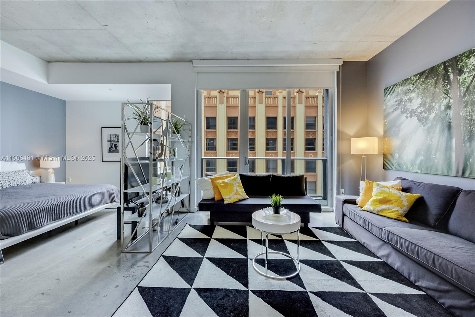 Welcome to Centro 1003! This residence features a sleek, open-concept layout w/ high ceilings and floor-to-ceiling windows. The unit is turnkey & fully furnished, in the heart of Downtown Miami & w/ beautiful city views. Located steps from Brickell, this unit features polished concrete floors, 10-ft ceilings, Italian cabinetry & stainless-steel appliances. Washer & dryer in unit. Amenities include 24-hour concierge & valet, rooftop pool, gym, TV room, lounge & more. Minutes to Bayfront Park, Metromover, Brickell City Centre, Whole Foods & more.. The building does not offer parking; valet service on site or rental options nearby. Minimum 6 months lease. No pets & no smokers please.