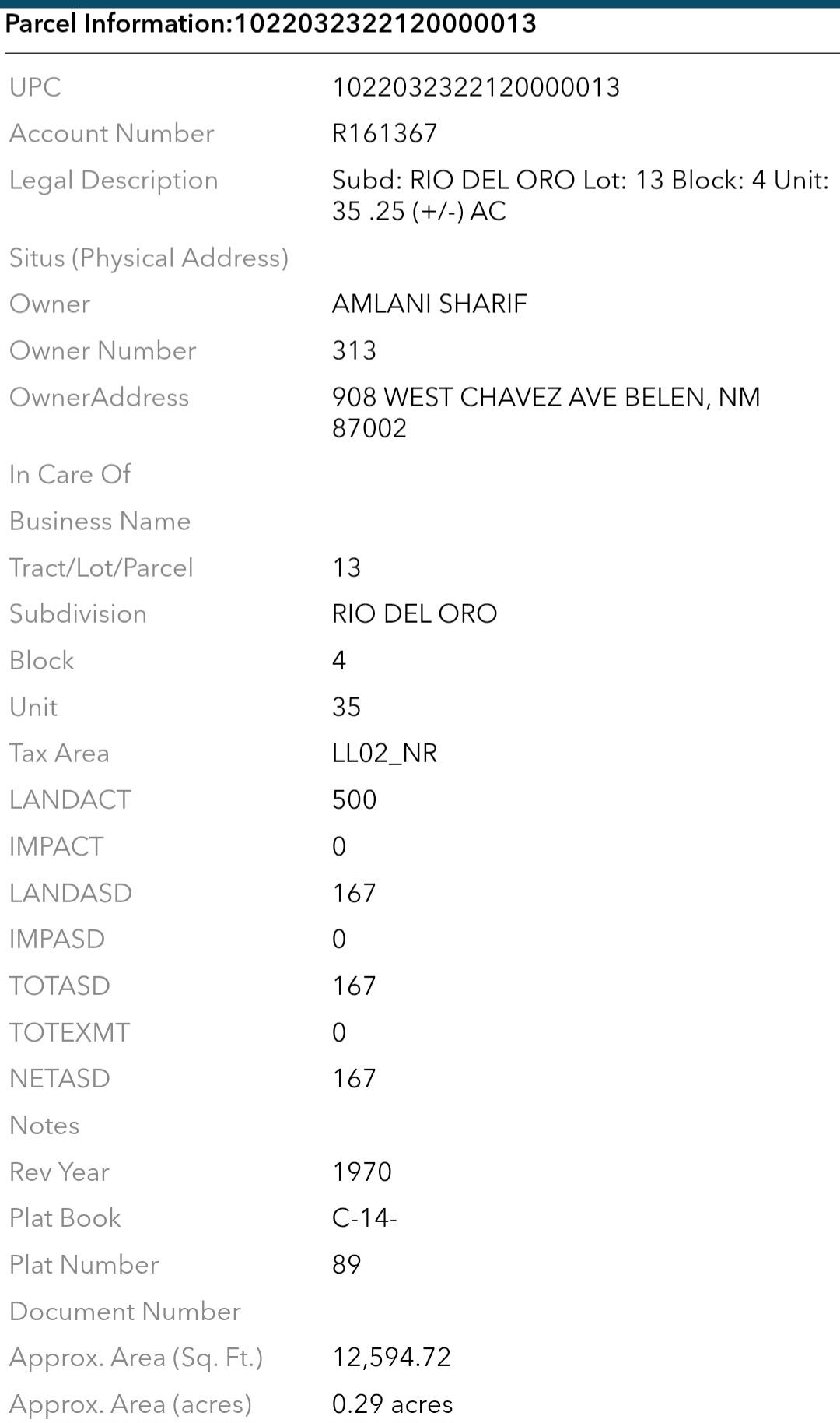 0 Rio Del Oro 13, Belen