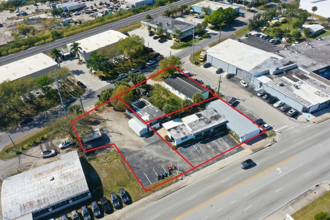 Prime US Hwy 1 frontage comprising of 3 parcels totaling 0.91 acres with 170 ft of US Hwy 1 frontage and additional access points & frontage on 11th St and Commerce Ave. Currently set up with 4 structures including a 3,782 SF free standing commercial building, a separate 1,800 SF free standing auto repair building, a 1,288 SF residential duplex and a 120 SF metal storage structure. Ideal redevelopment site with over 23,500 cars passing each day. Very visible location with major retailers all around. Existing income in place while developing. Owner financing possible of 70% LTV at 7% interest.