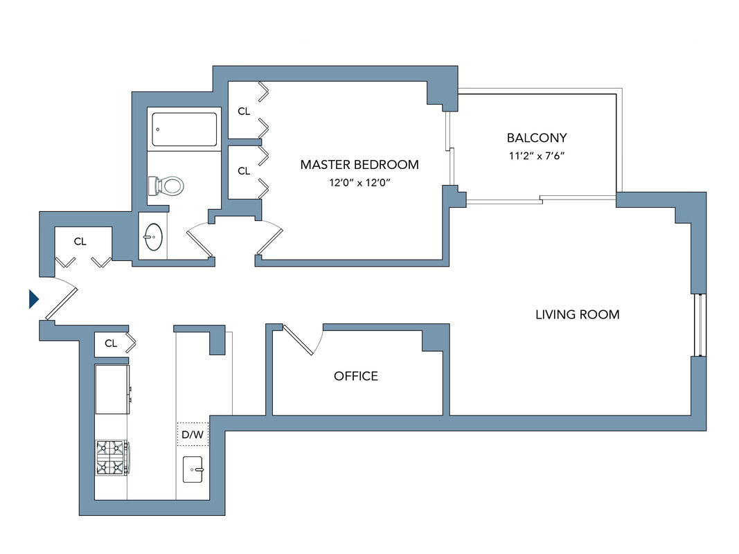 Floorplan for 43 West 61st Street, 14D