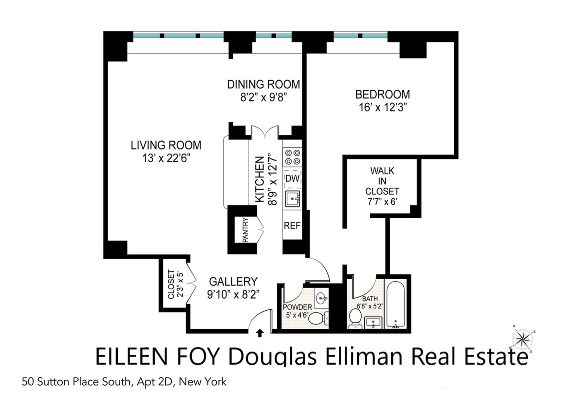 Floorplan for 50 Sutton Place, 2D