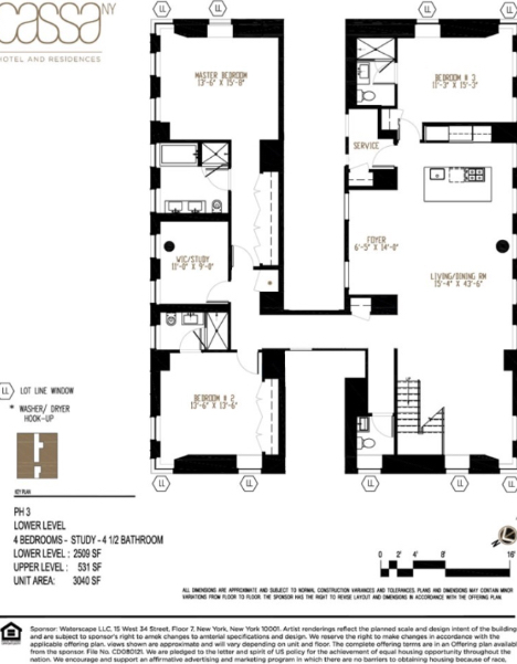 Floorplan for 70 West 45th Street, PH3