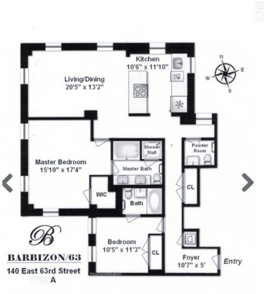 Floorplan for 140 East 63rd Street, 10-A