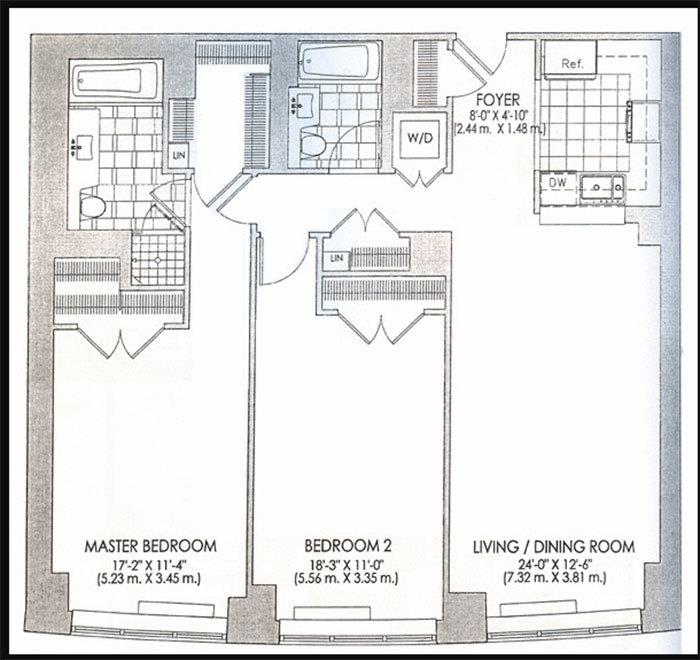 Floorplan for 120 Riverside Boulevard, 9-L