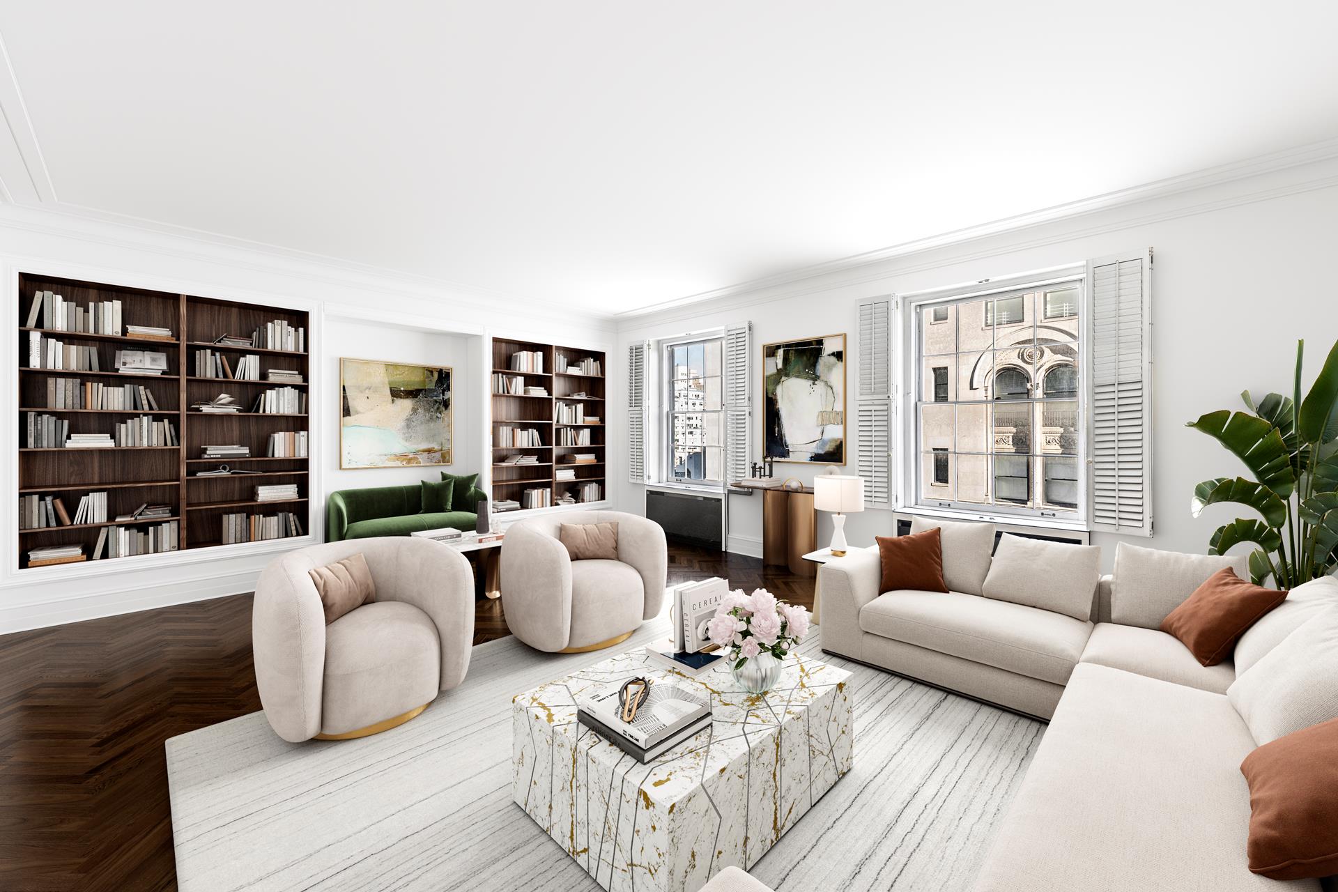 630 Park Avenue 10A, Lenox Hill, Upper East Side, NYC - 2 Bedrooms  
3.5 Bathrooms  
6 Rooms - 