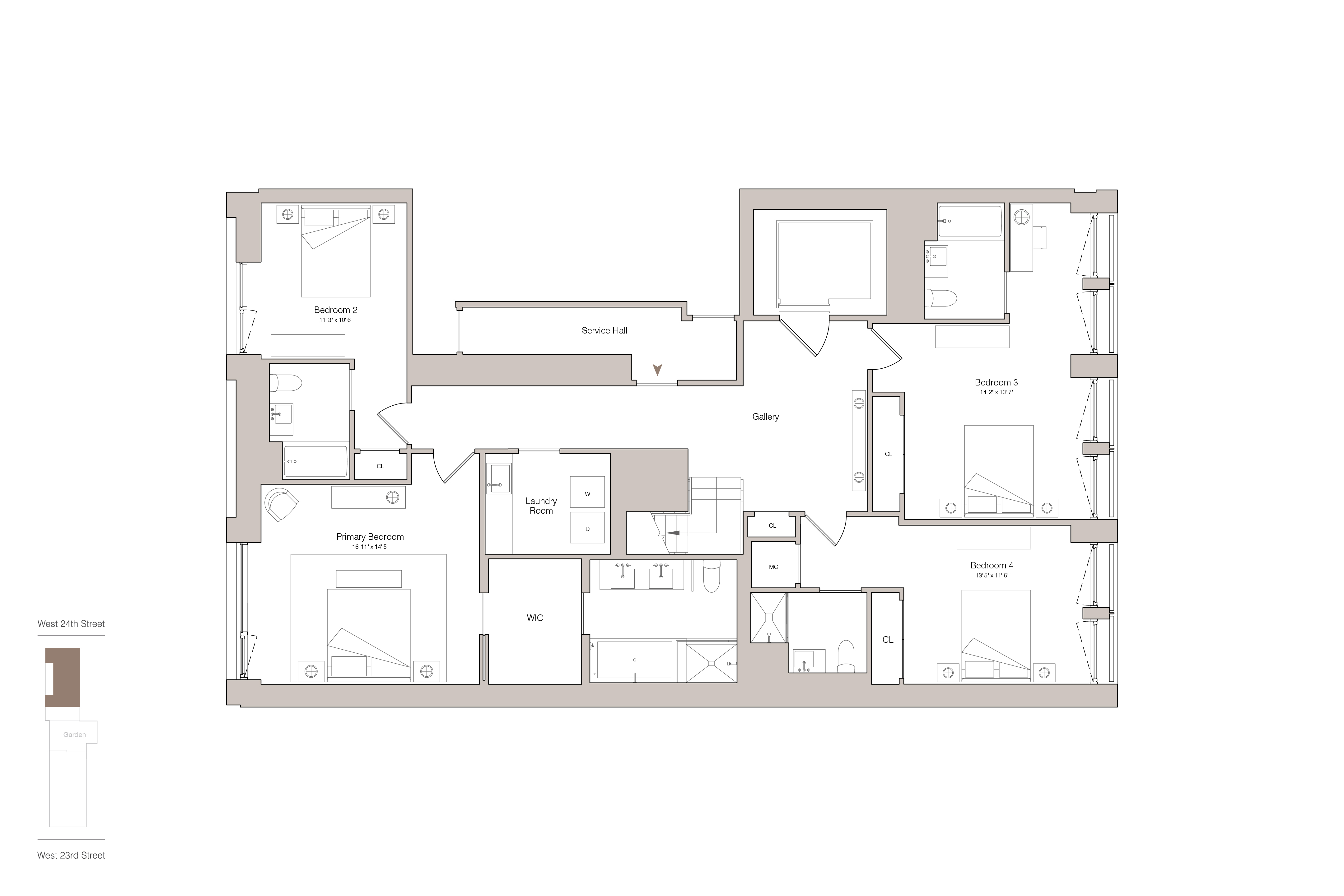 Floorplan for 39 West 23rd Street, PHN