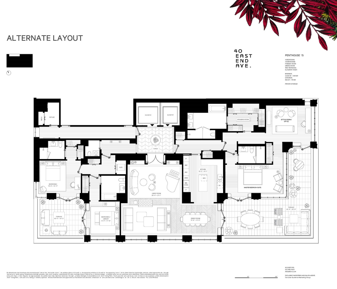 Floorplan for 40 East End Avenue, PH15