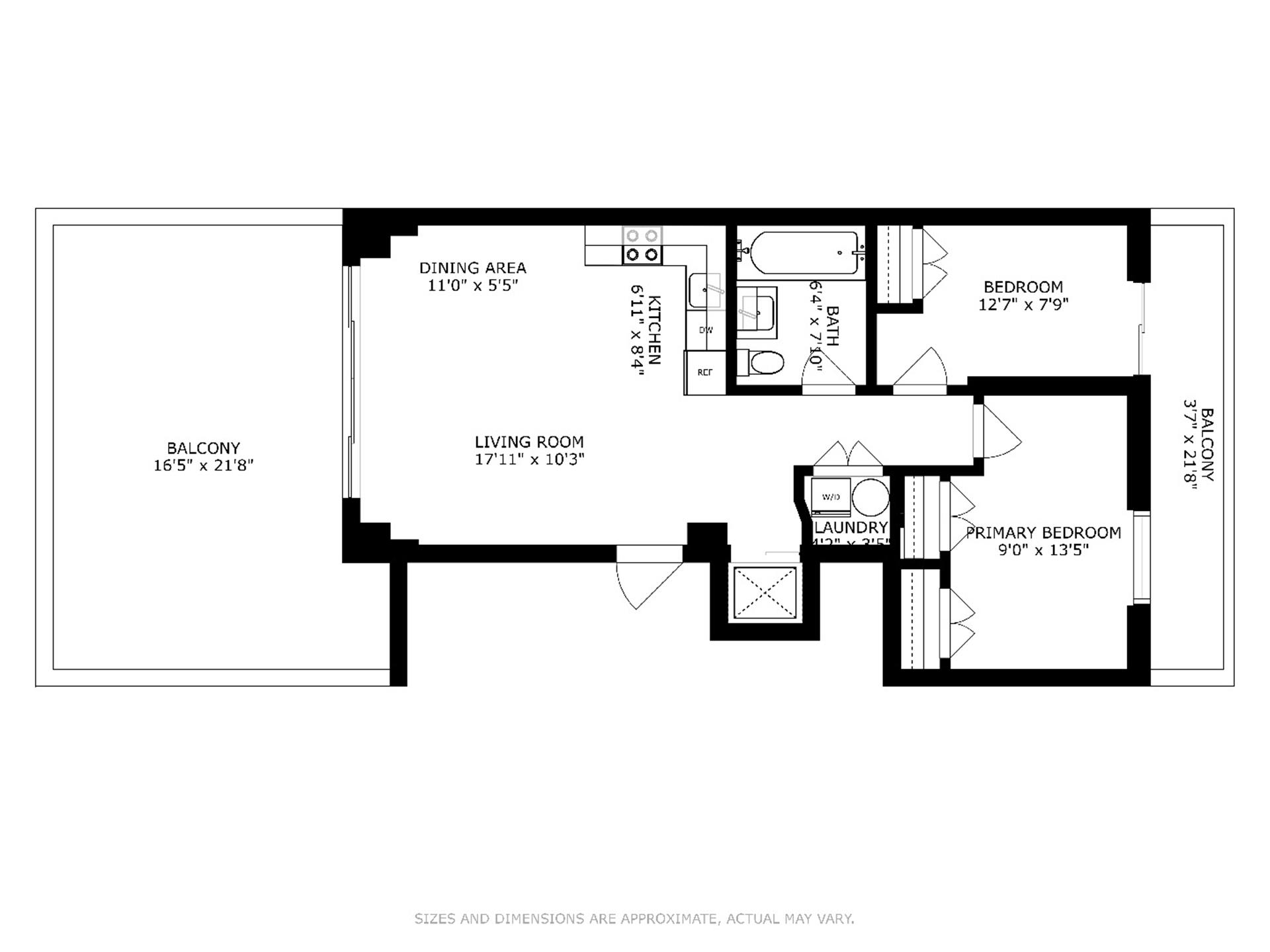 Floorplan for 250 Manhattan Avenue, 2R