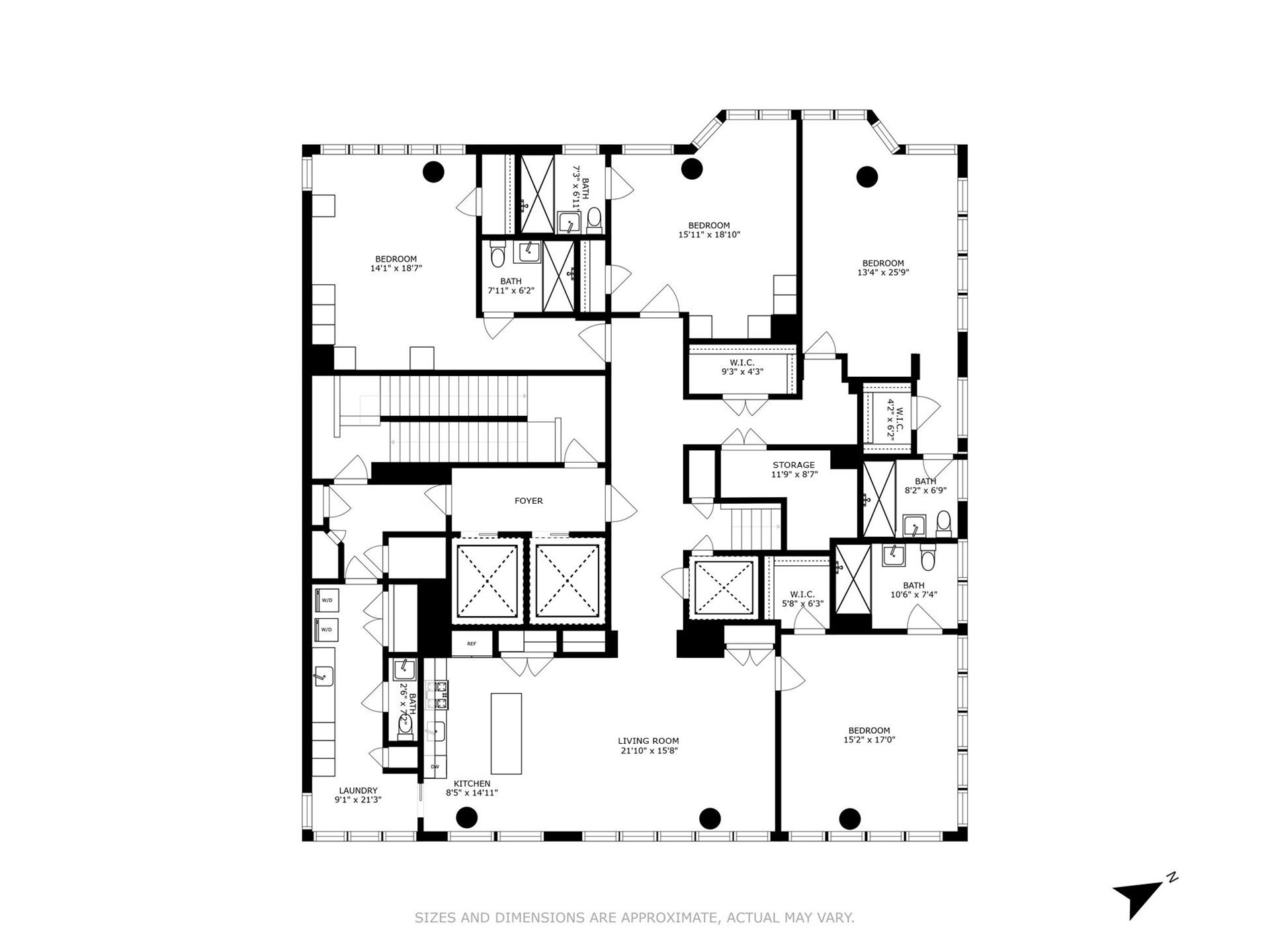 Floorplan for 1355 1st Avenue, PH