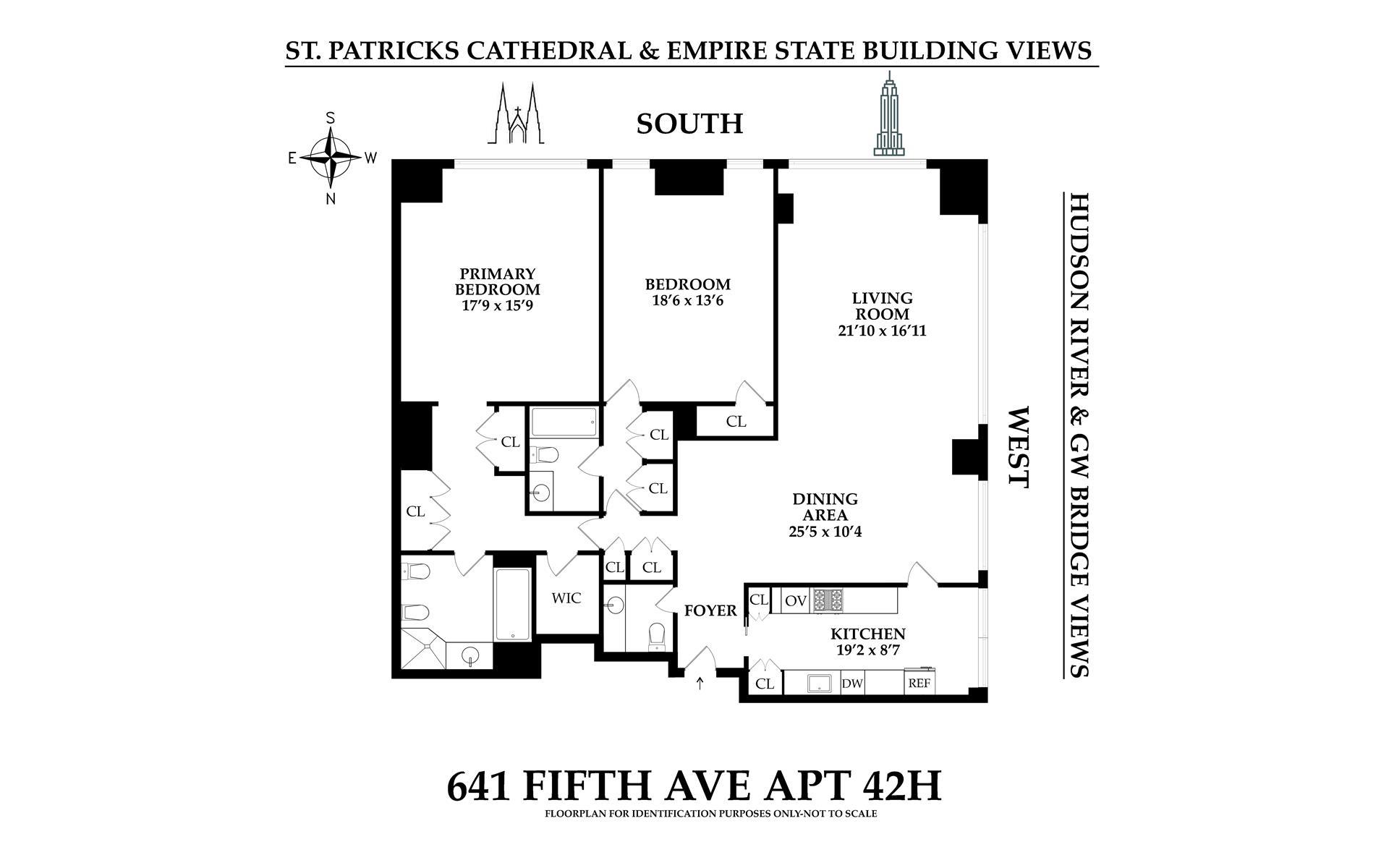 Floorplan for 641 5th Avenue, 42HA