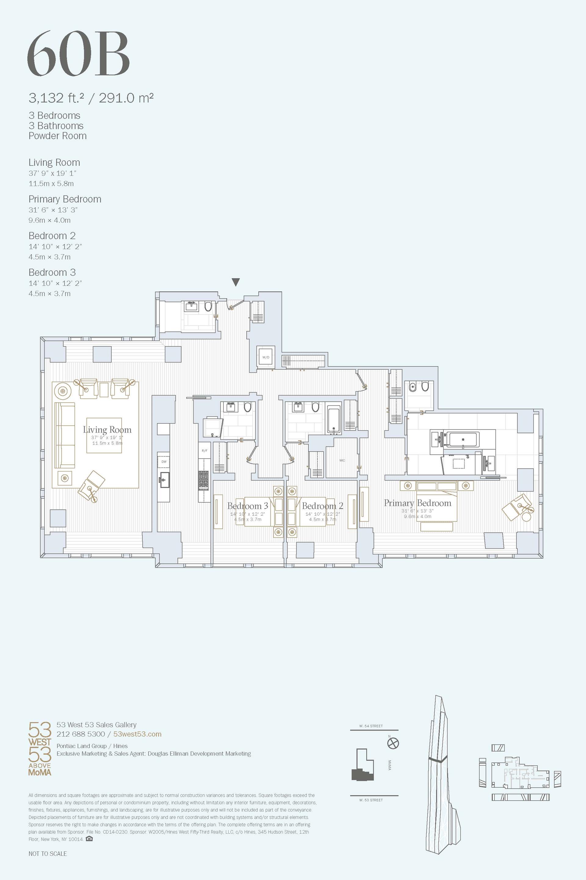 Floorplan for 53 West 53rd Street, 60B