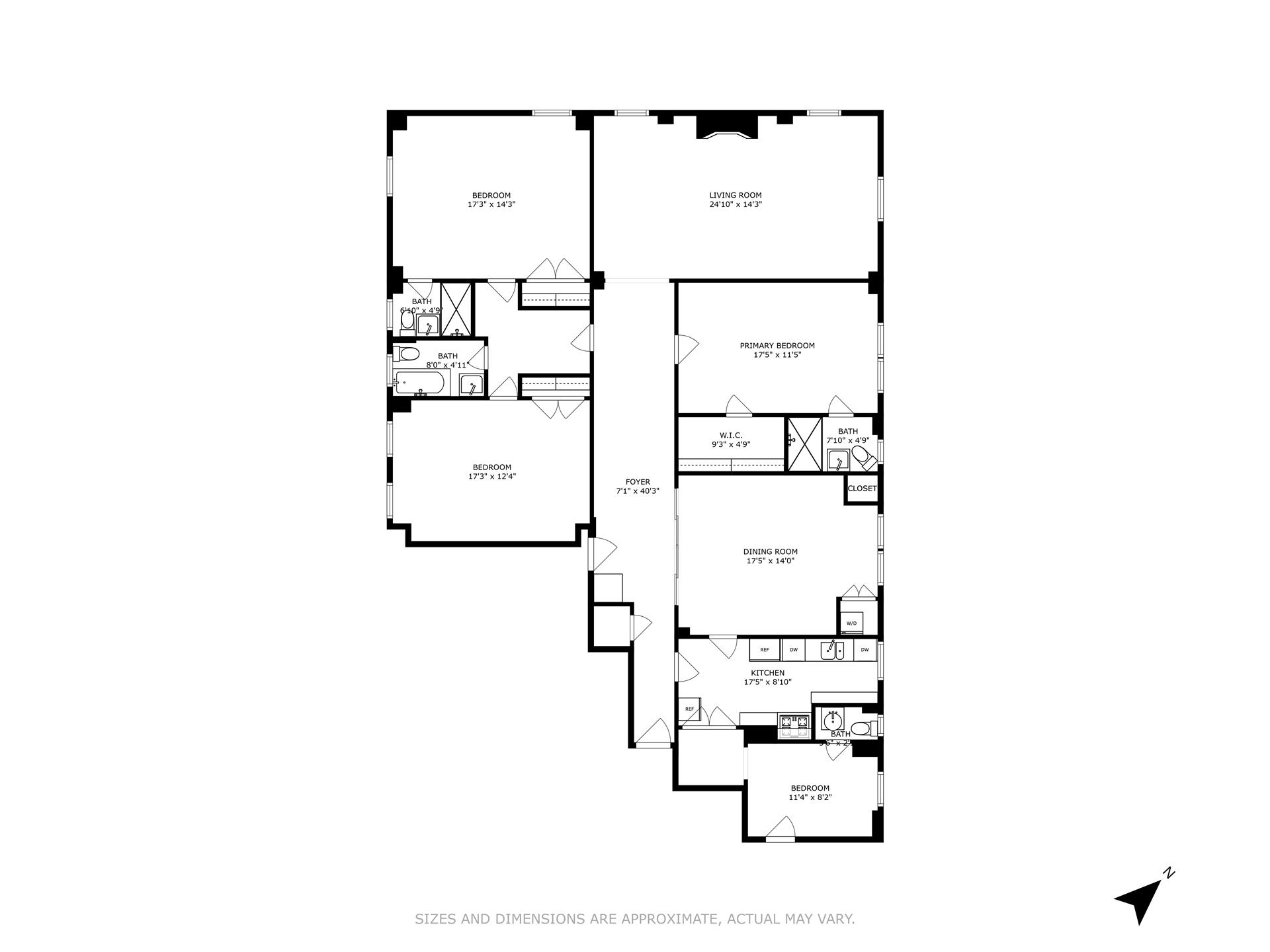 Floorplan for 21 East 90th Street, 3A