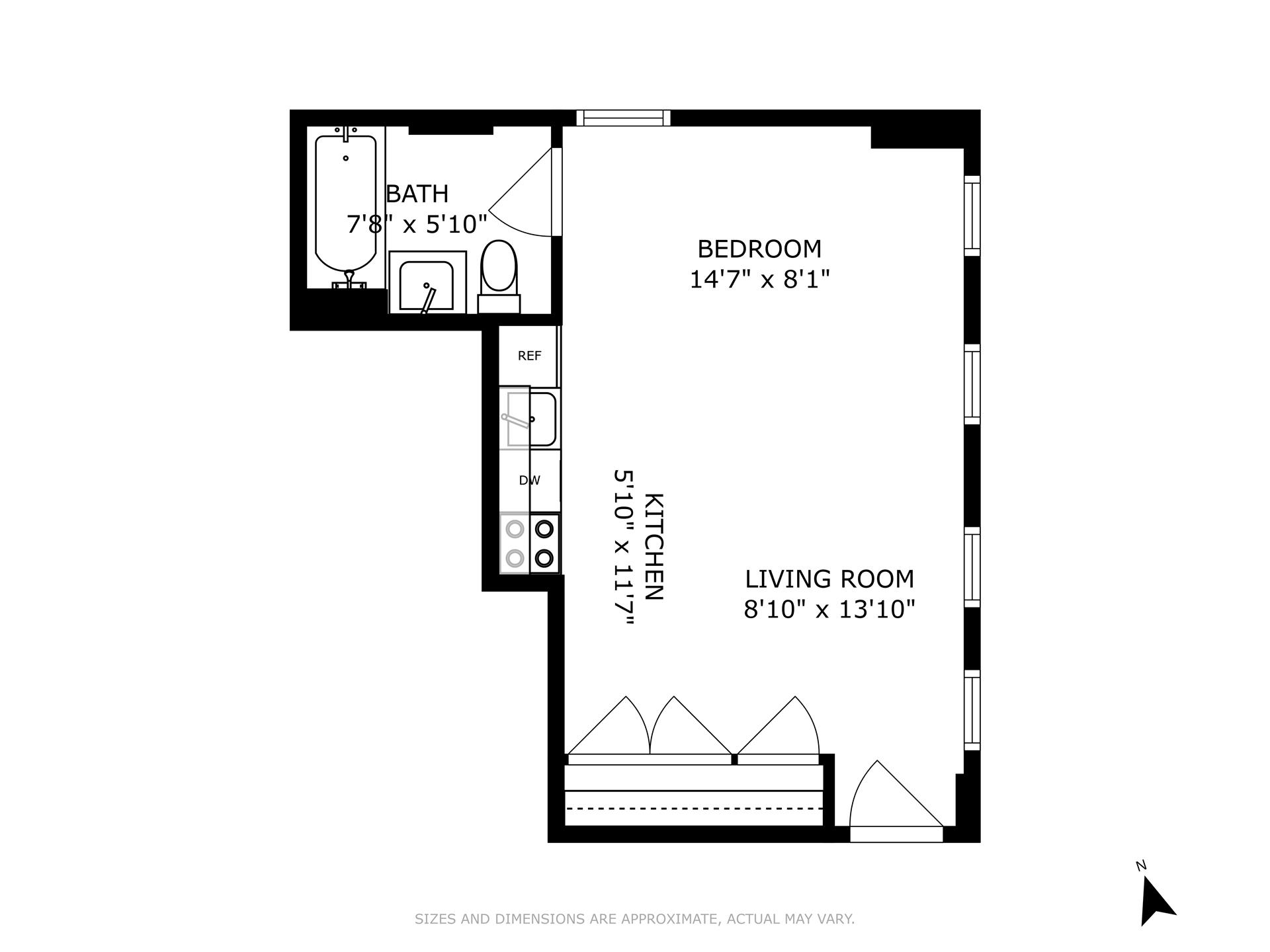 Floorplan for 56 Pine Street, 6E