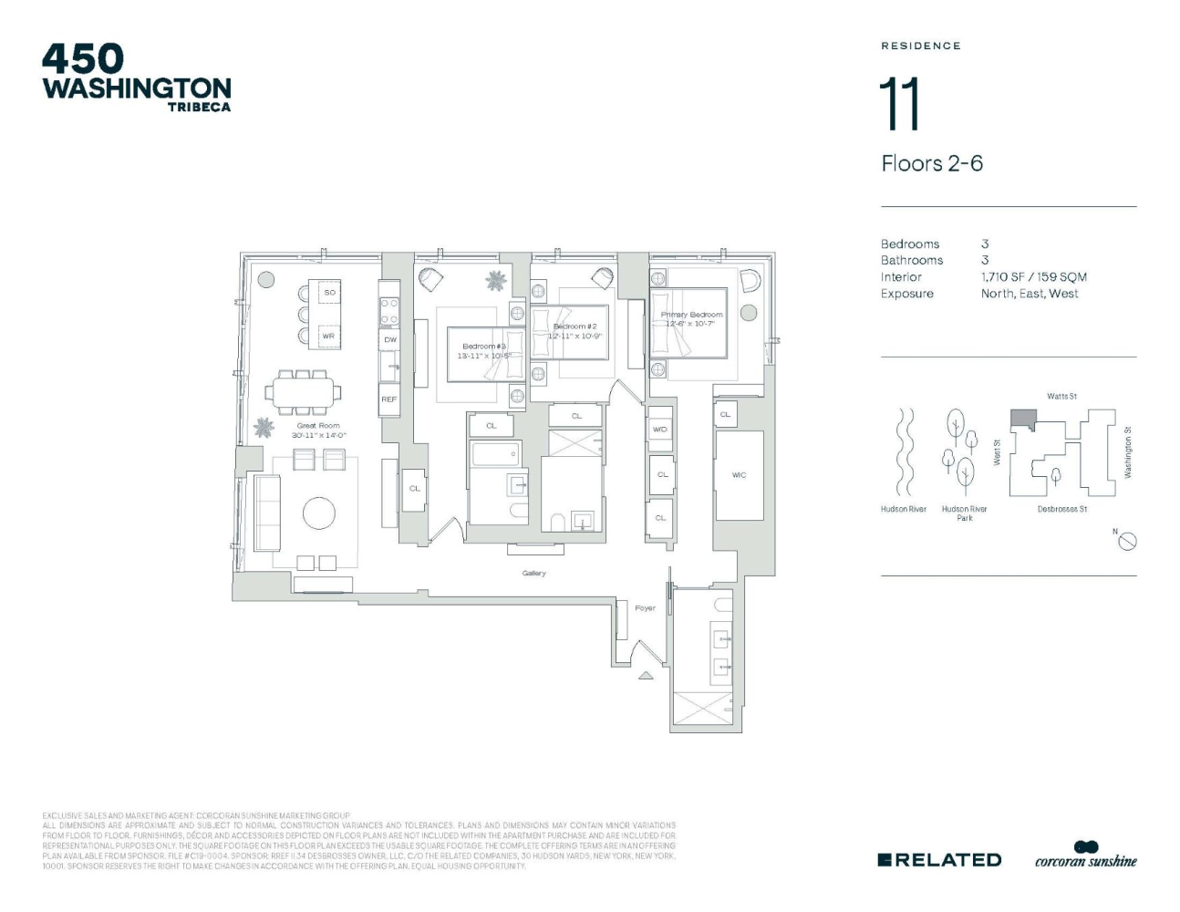 Floorplan for 450 Washington Street, 211