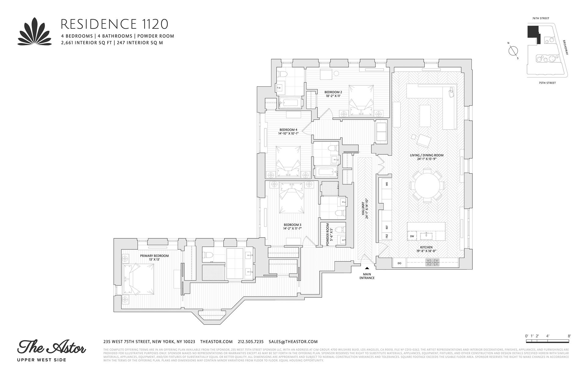 Floorplan for 235 West 75th Street, 1120