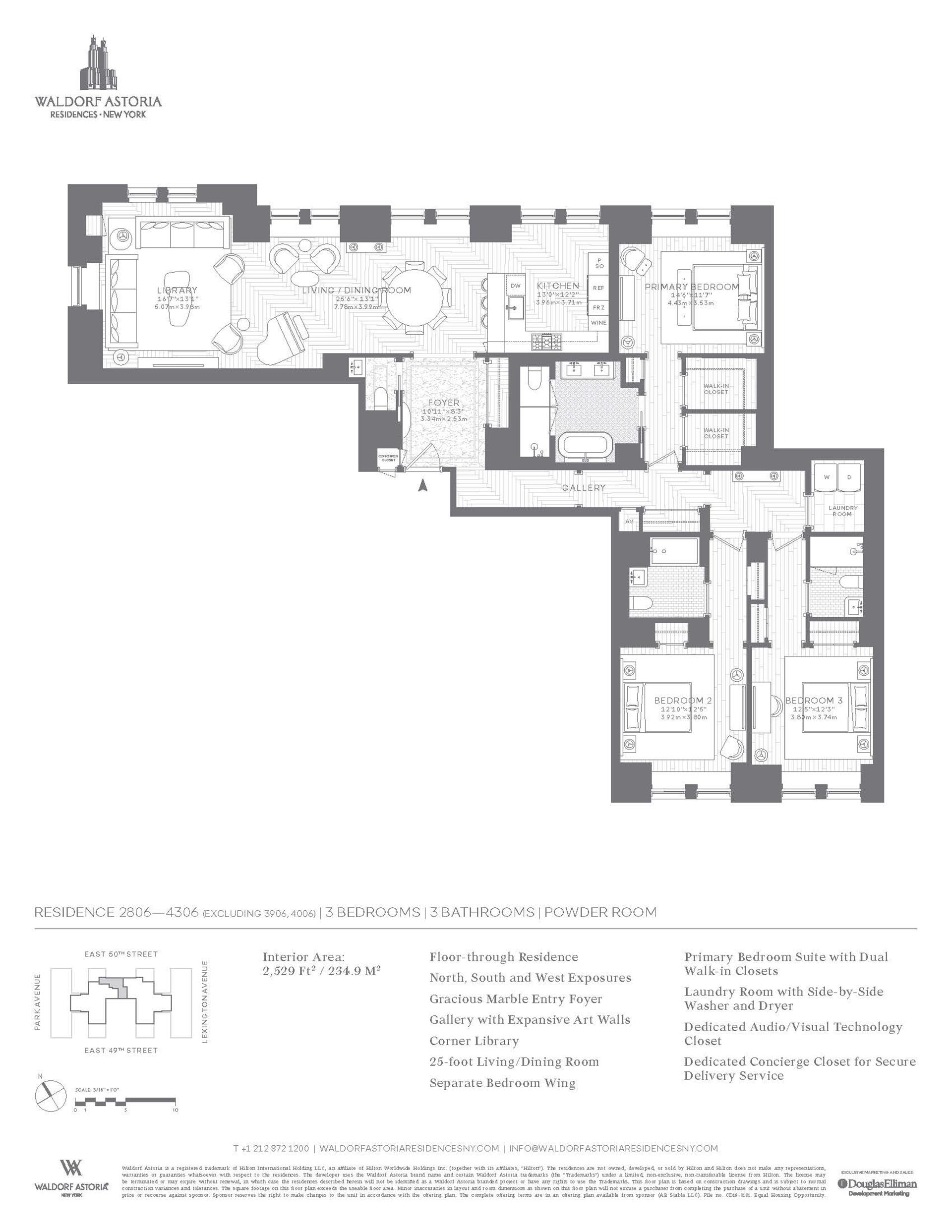 Floorplan for 303 Park Avenue, 4106