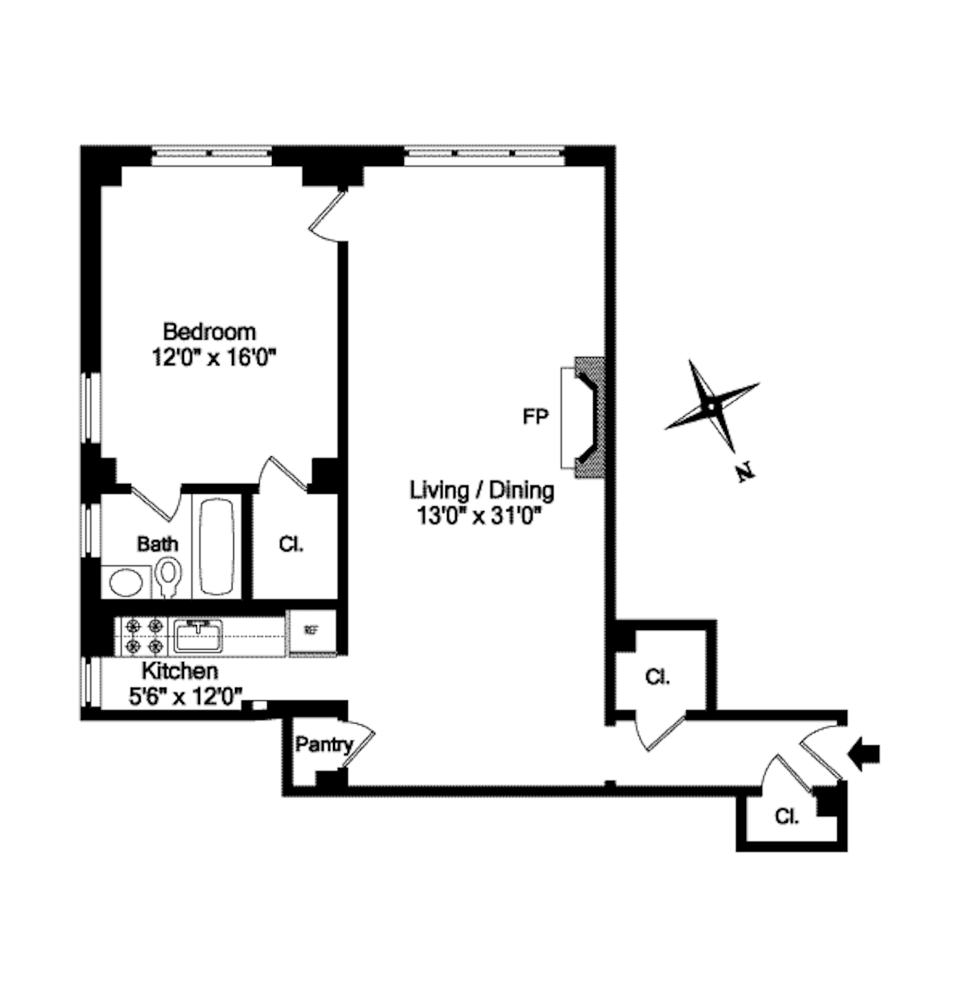 Floorplan for 140 East 28th Street, 10B