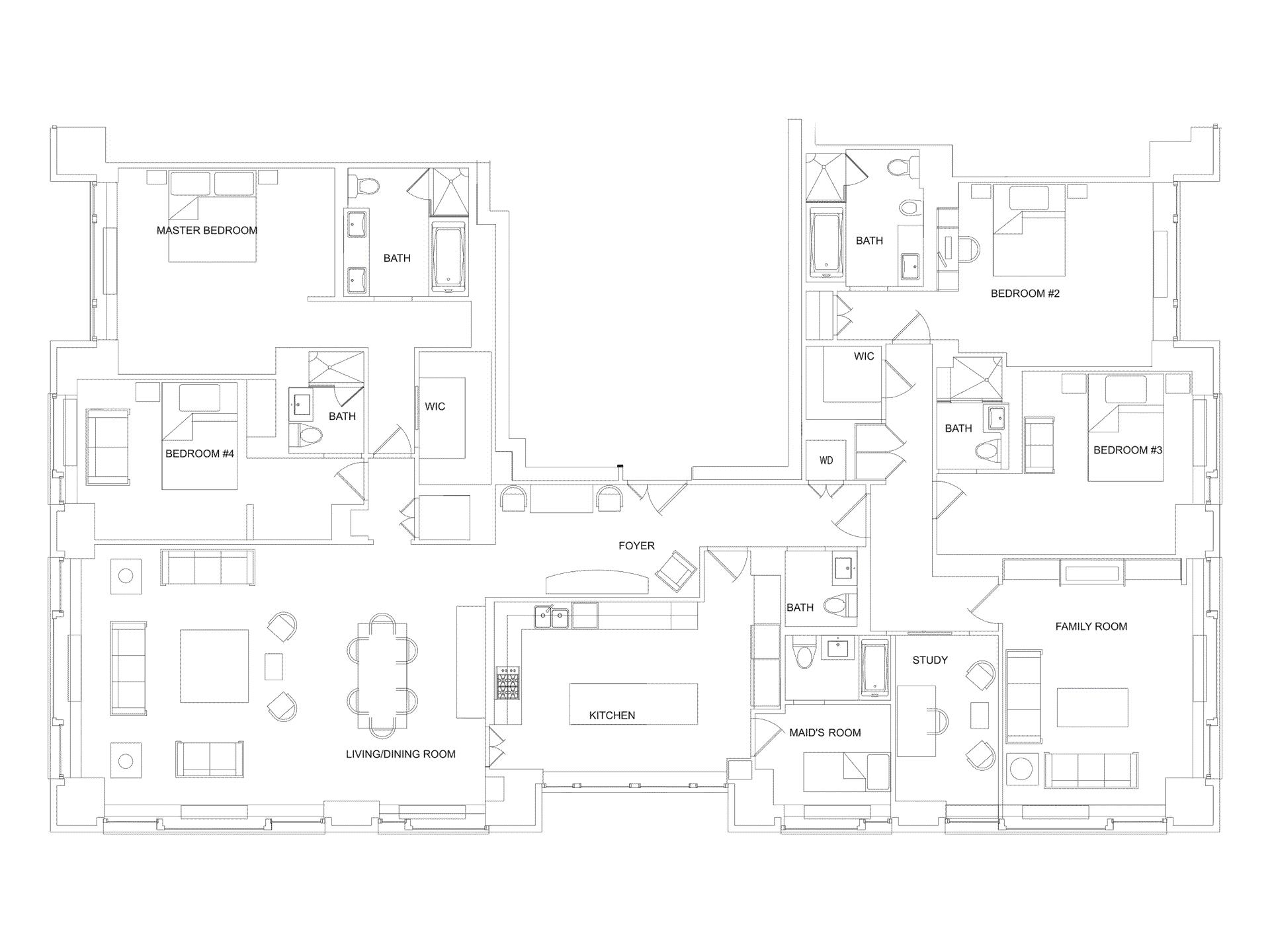 Floorplan for 240 Riverside Boulevard, 28-BC