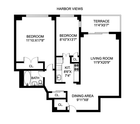 Floorplan for 8901 Shore Road, 2E