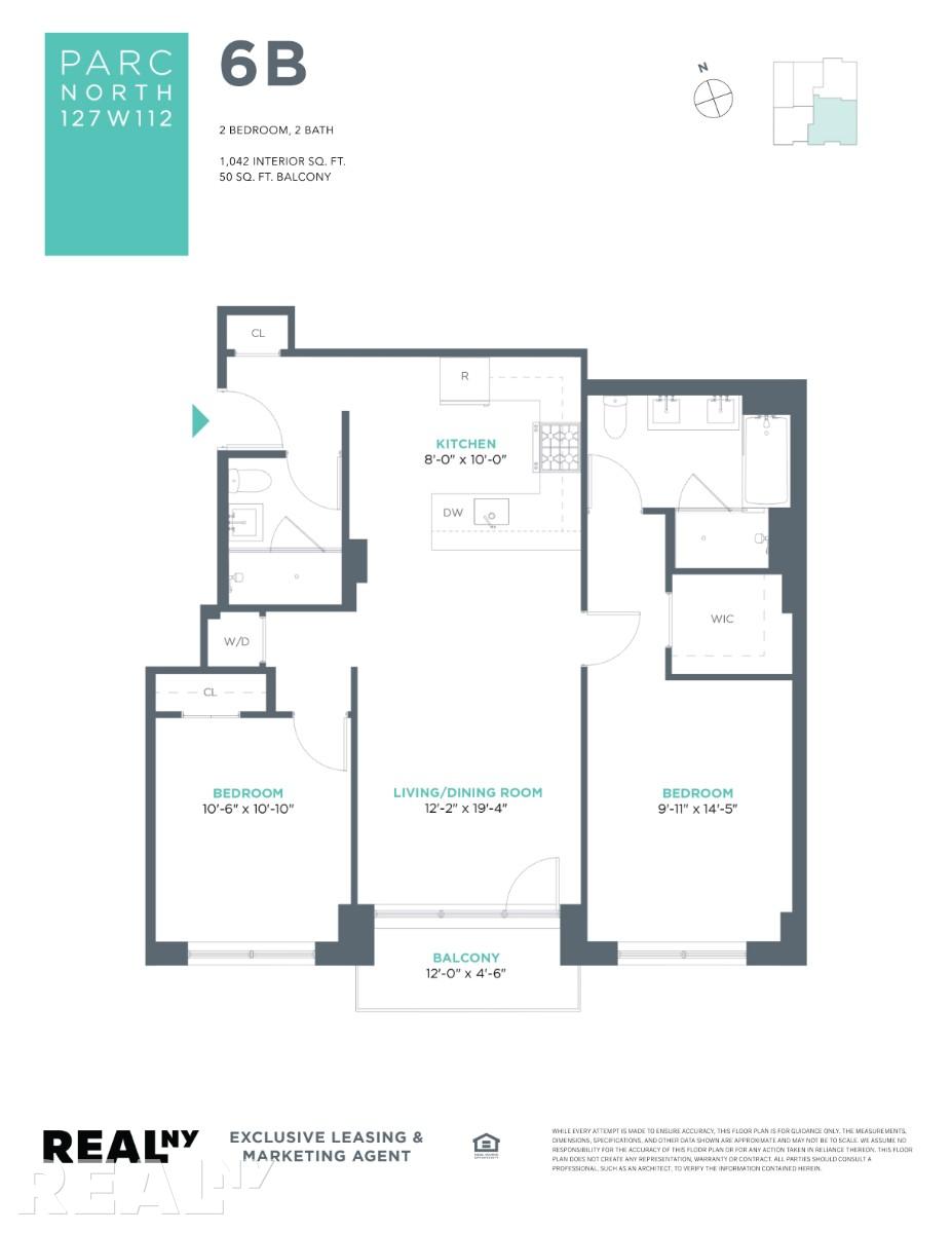 Floorplan for 127 West 112th Street, 6N