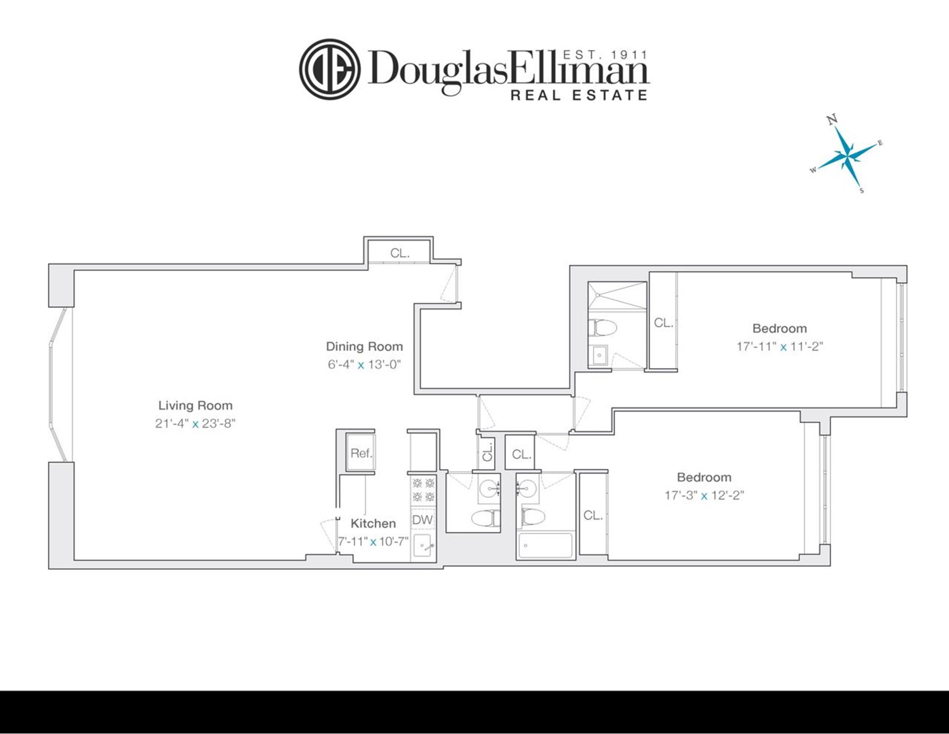 Floorplan for 1001 5th Avenue, 10C