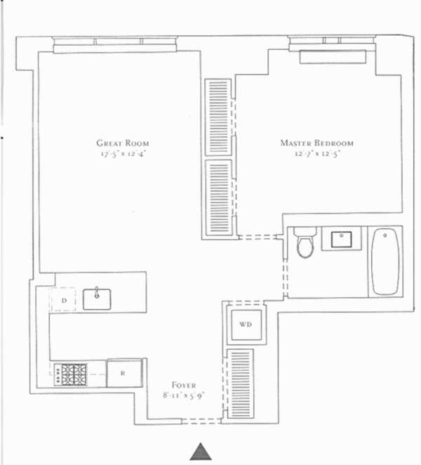 Floorplan for 80 Riverside Boulevard, 4-K