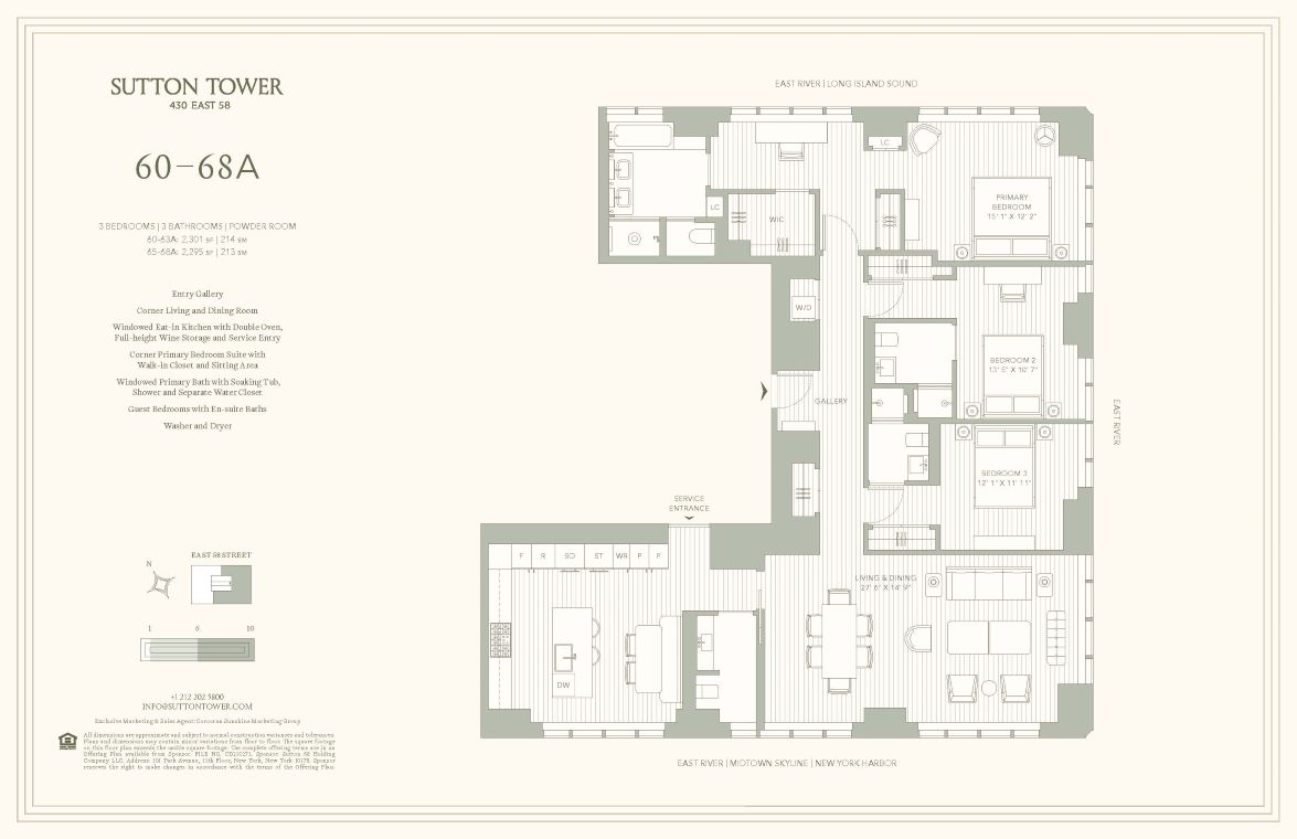 Floorplan for 430 East 58th Street, 60A