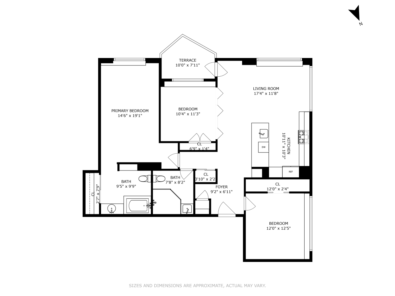 Floorplan for 2 South End Avenue, 9B