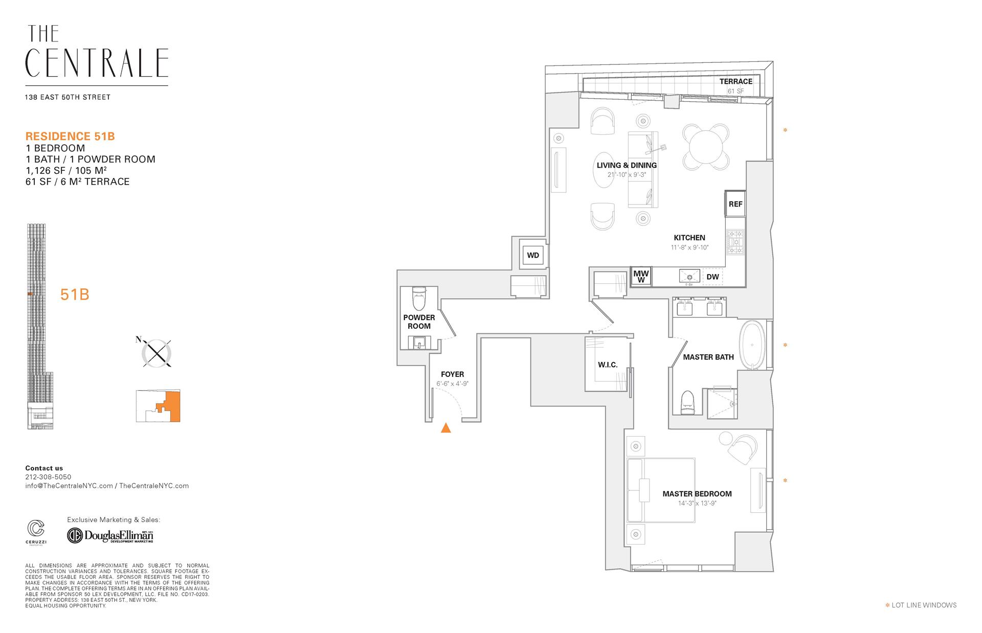 Floorplan for 138 East 50th Street, 51B