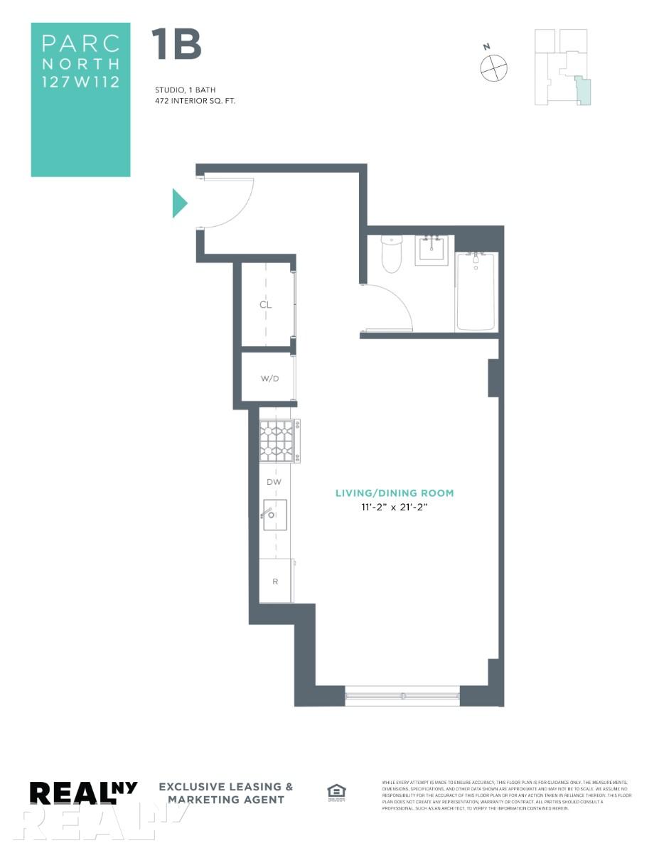 Floorplan for 127 West 112th Street, 1B