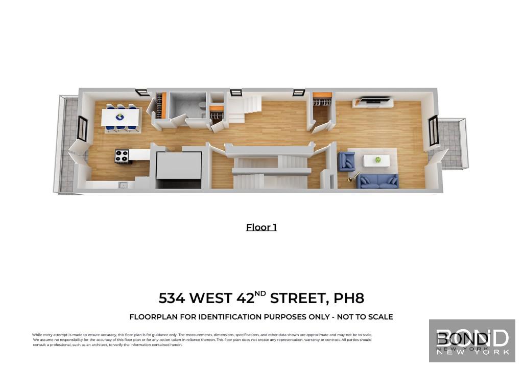 Floorplan for 534 West 42nd Street, PH8