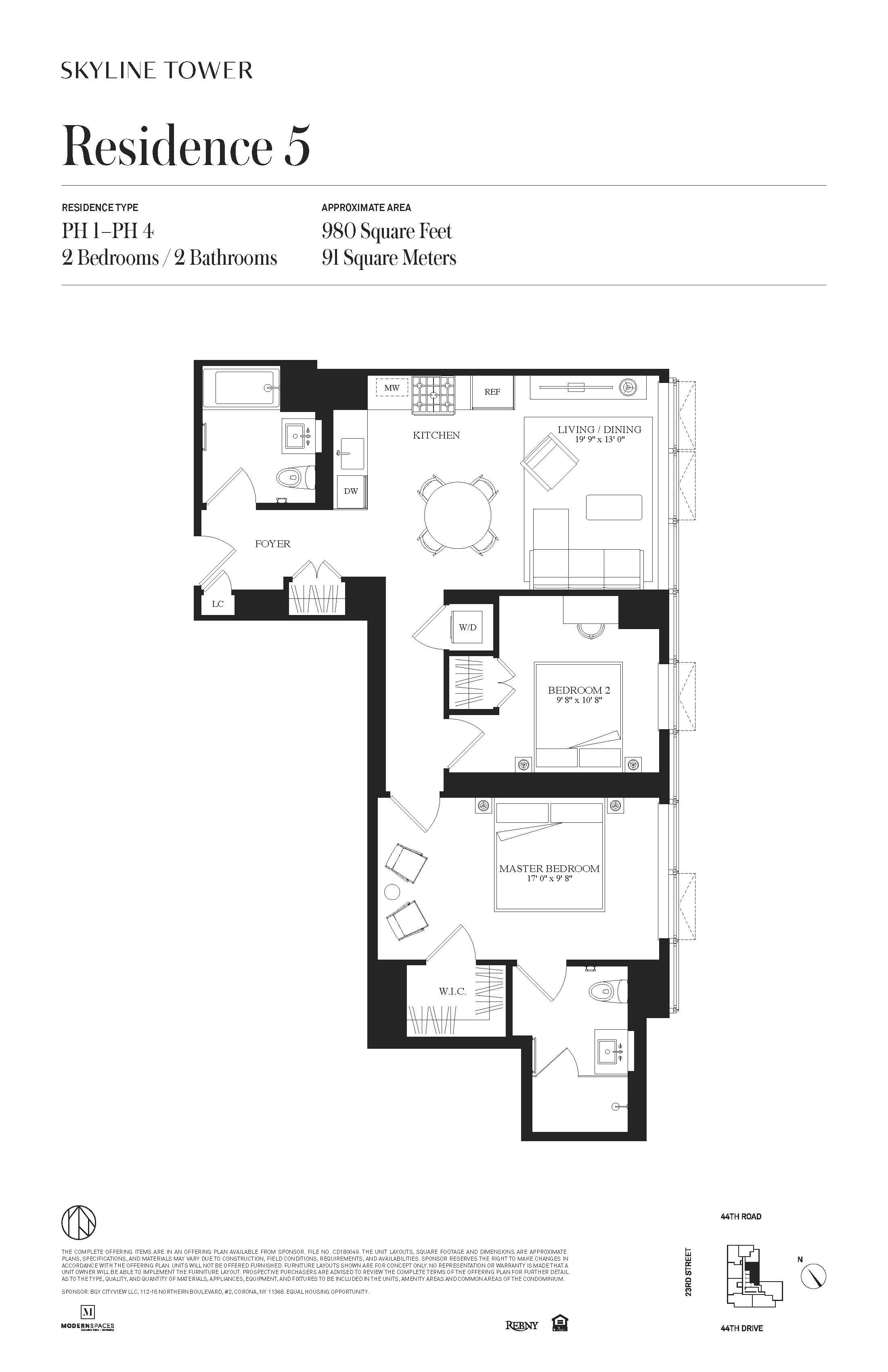 Floorplan for 3 Court Square, PH-205