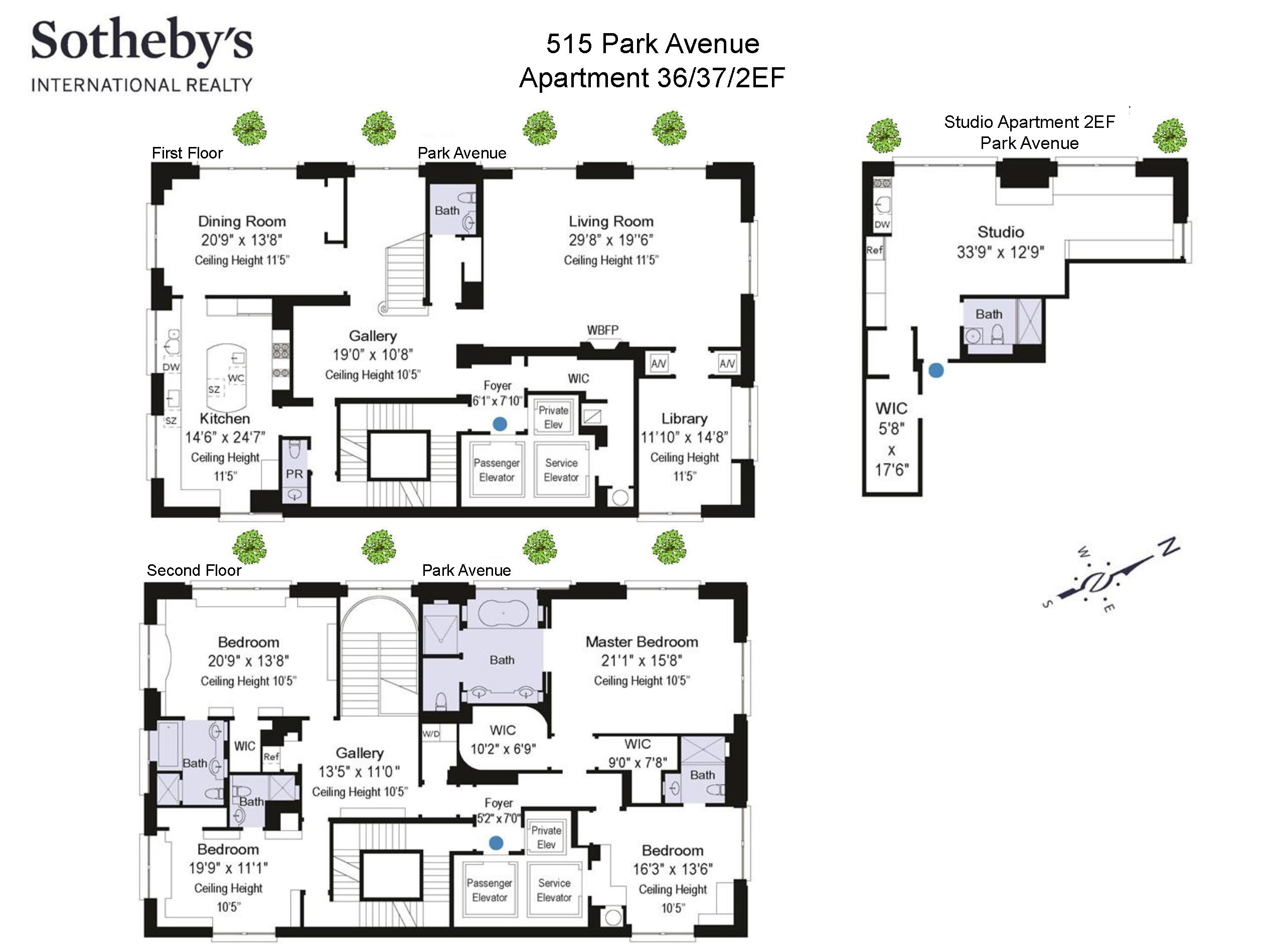 Floorplan for 515 Park Avenue, 36/37/2EF