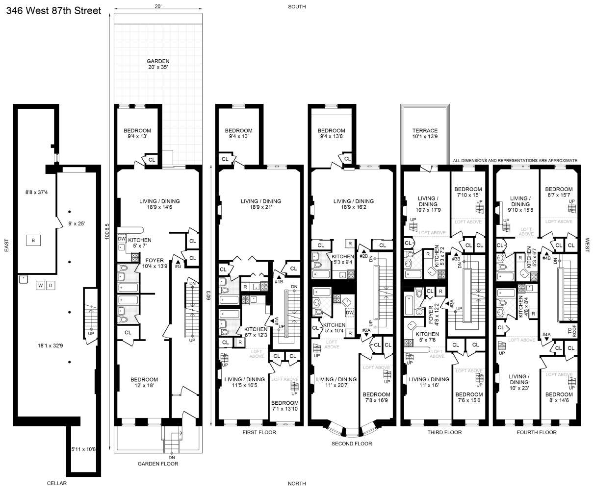 Floorplan for 346 West 87th Street