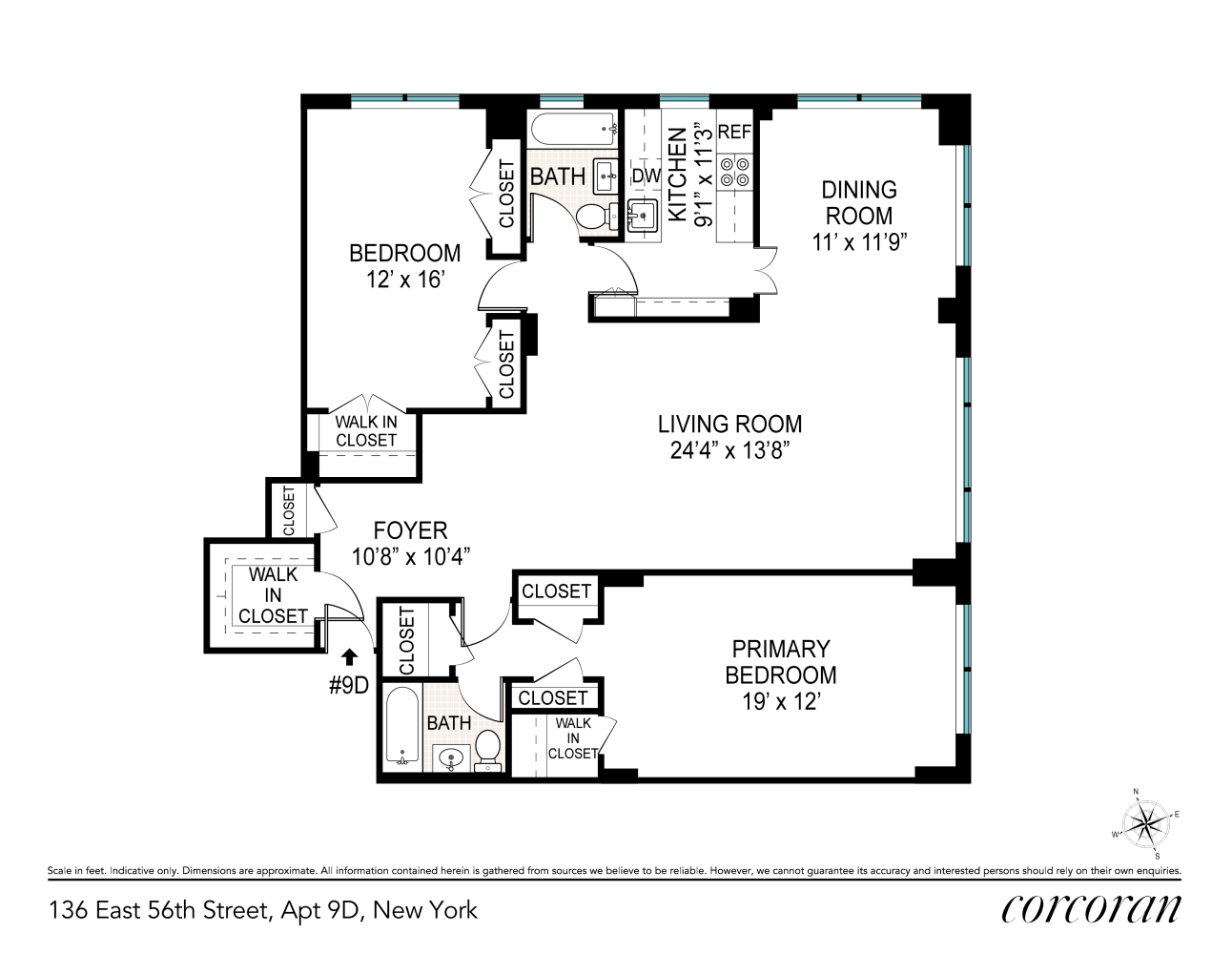 Floorplan for 136 East 56th Street, 9D