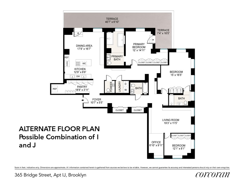 Floorplan for 365 Bridge Street, 13IJ