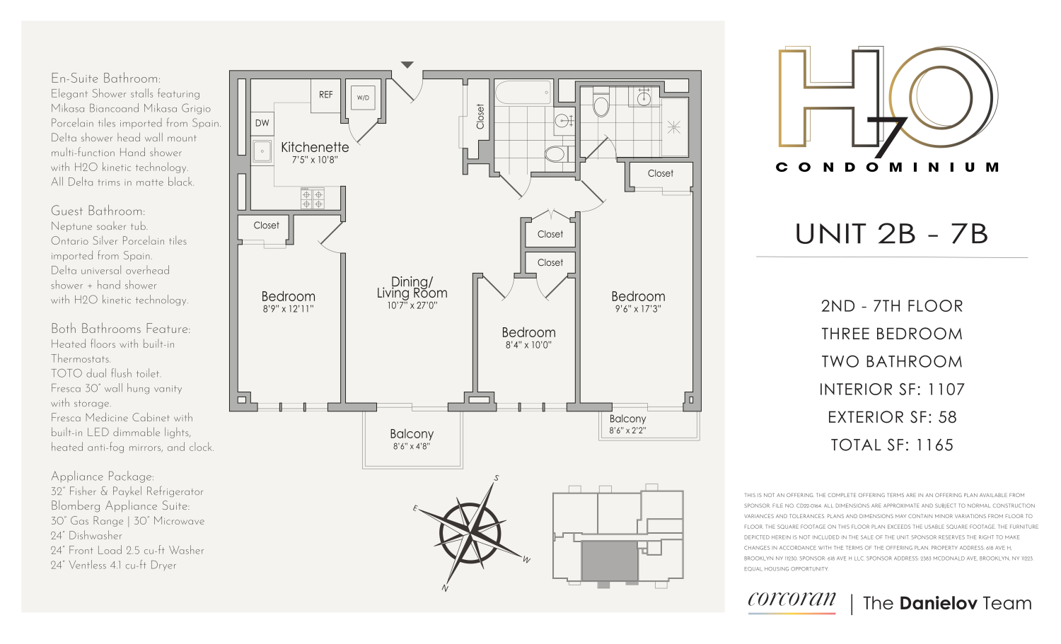 Floorplan for 618 Ave H, 2B