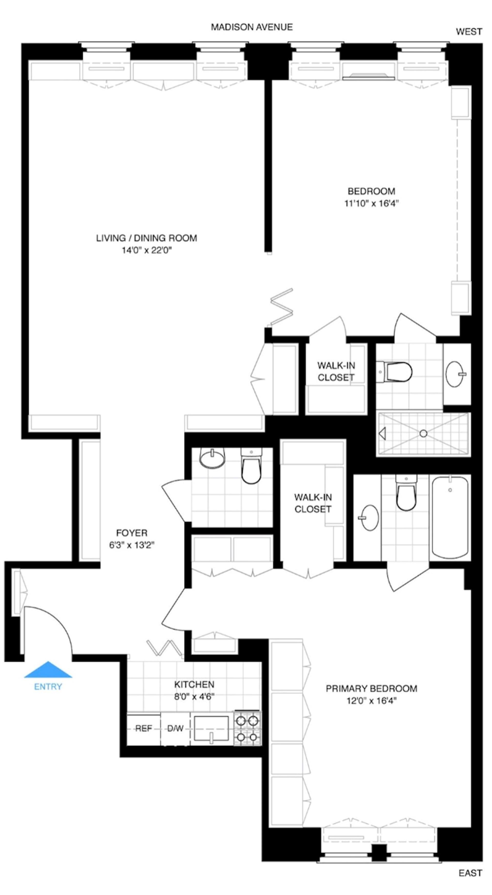 Floorplan for 35 East 76th Street, 502