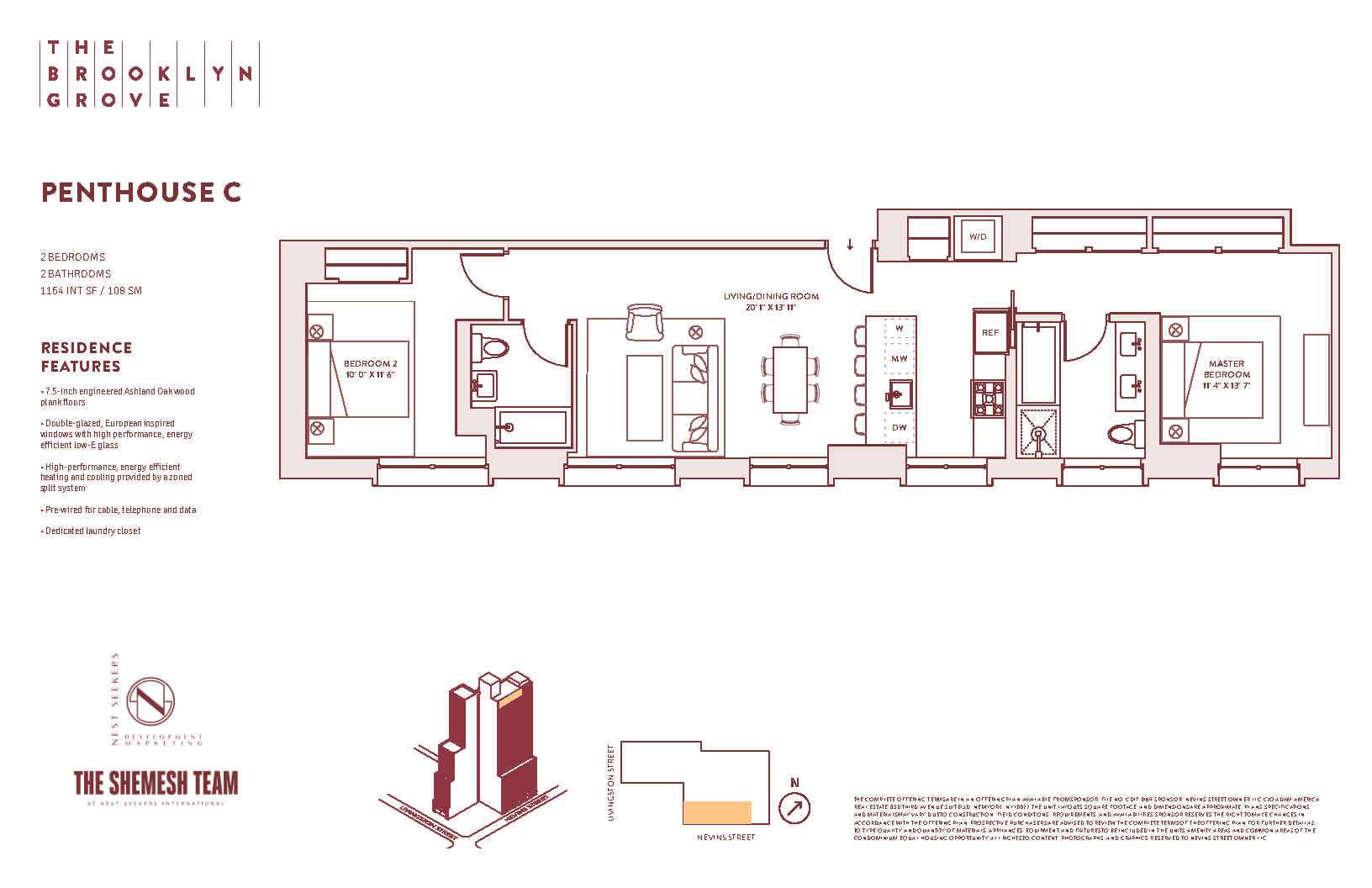 Floorplan for 10 Nevins Street, PH-C