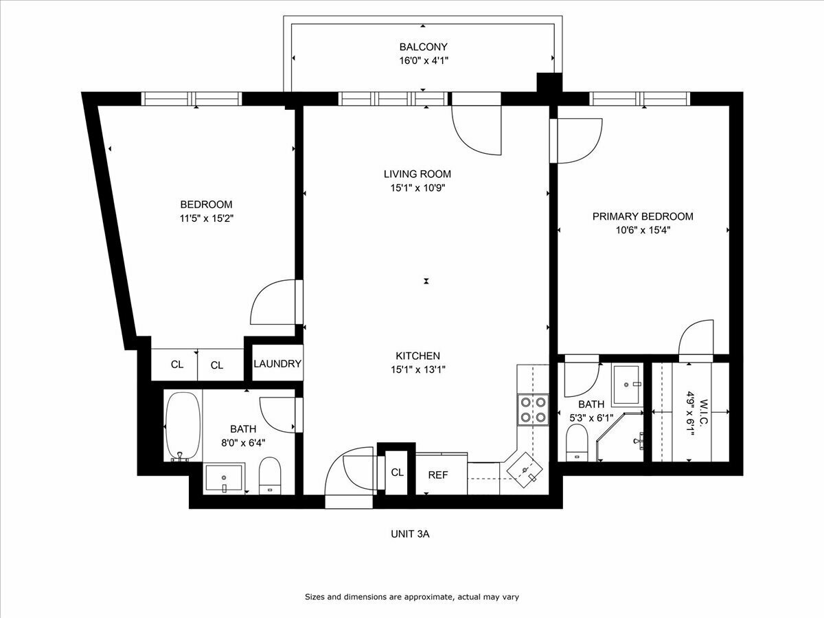 Floorplan for 2652 East 18th Street, PH6A