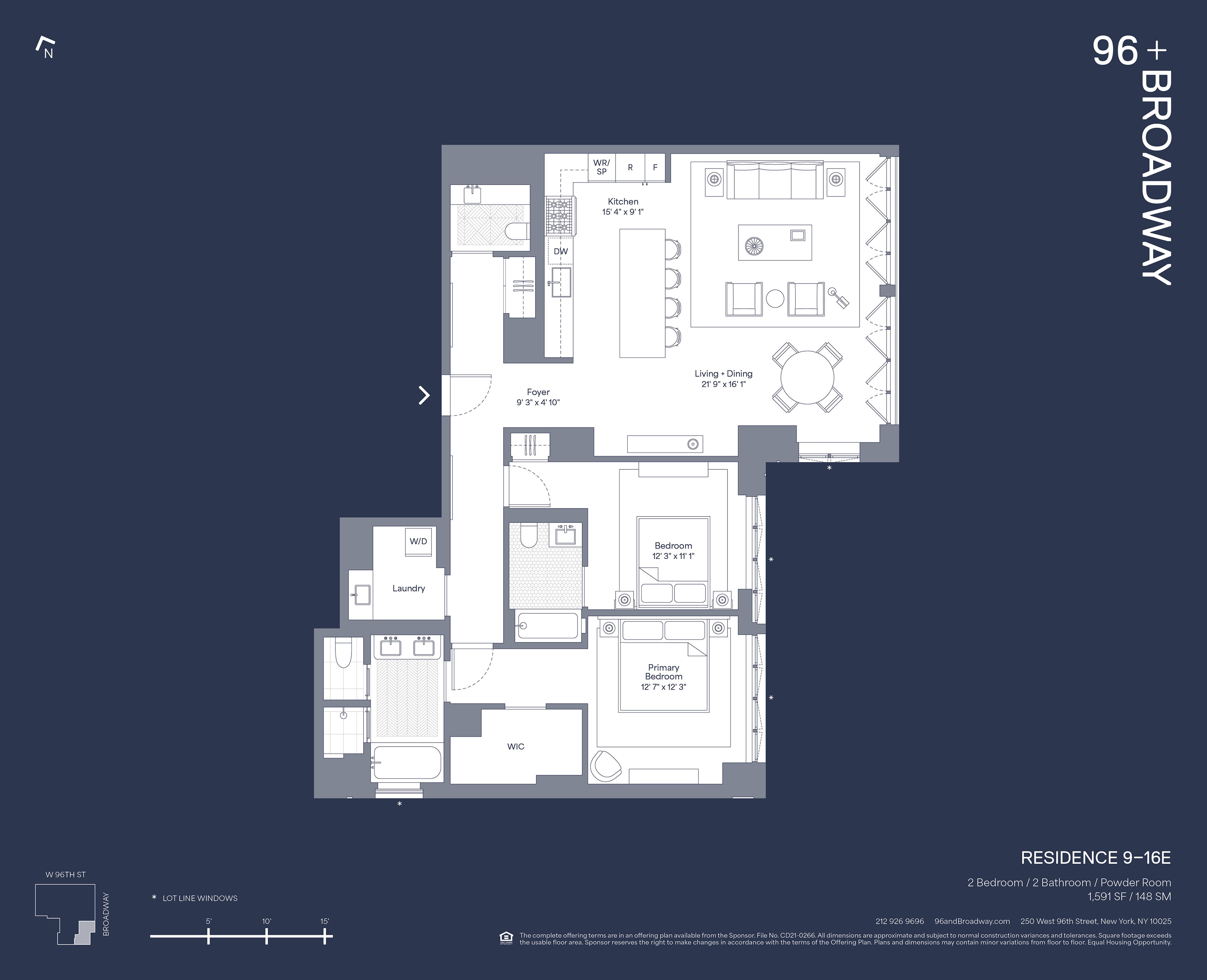 Floorplan for 250 West 96th Street, 15E