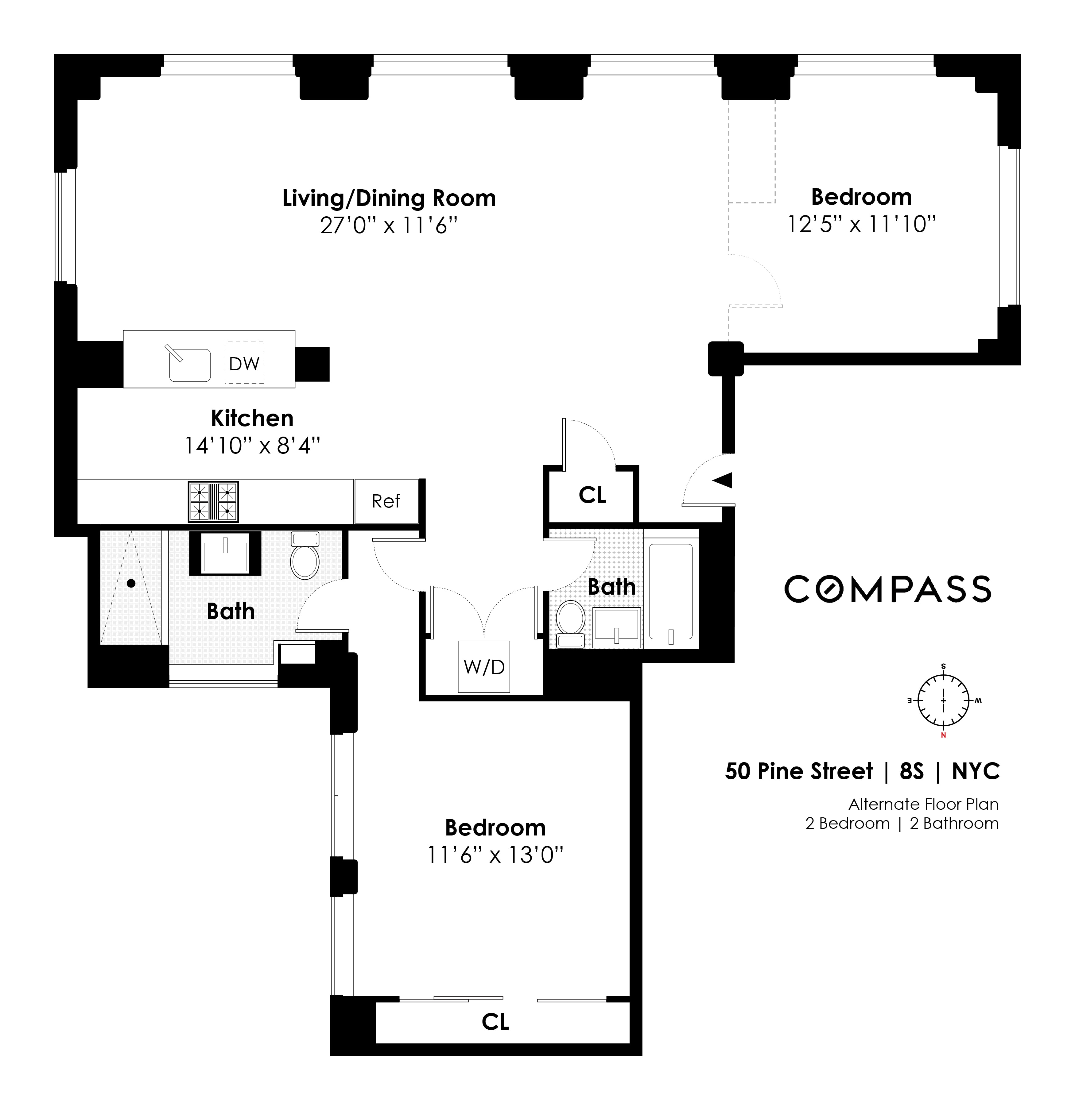 Floorplan for 50 Pine Street, 8S