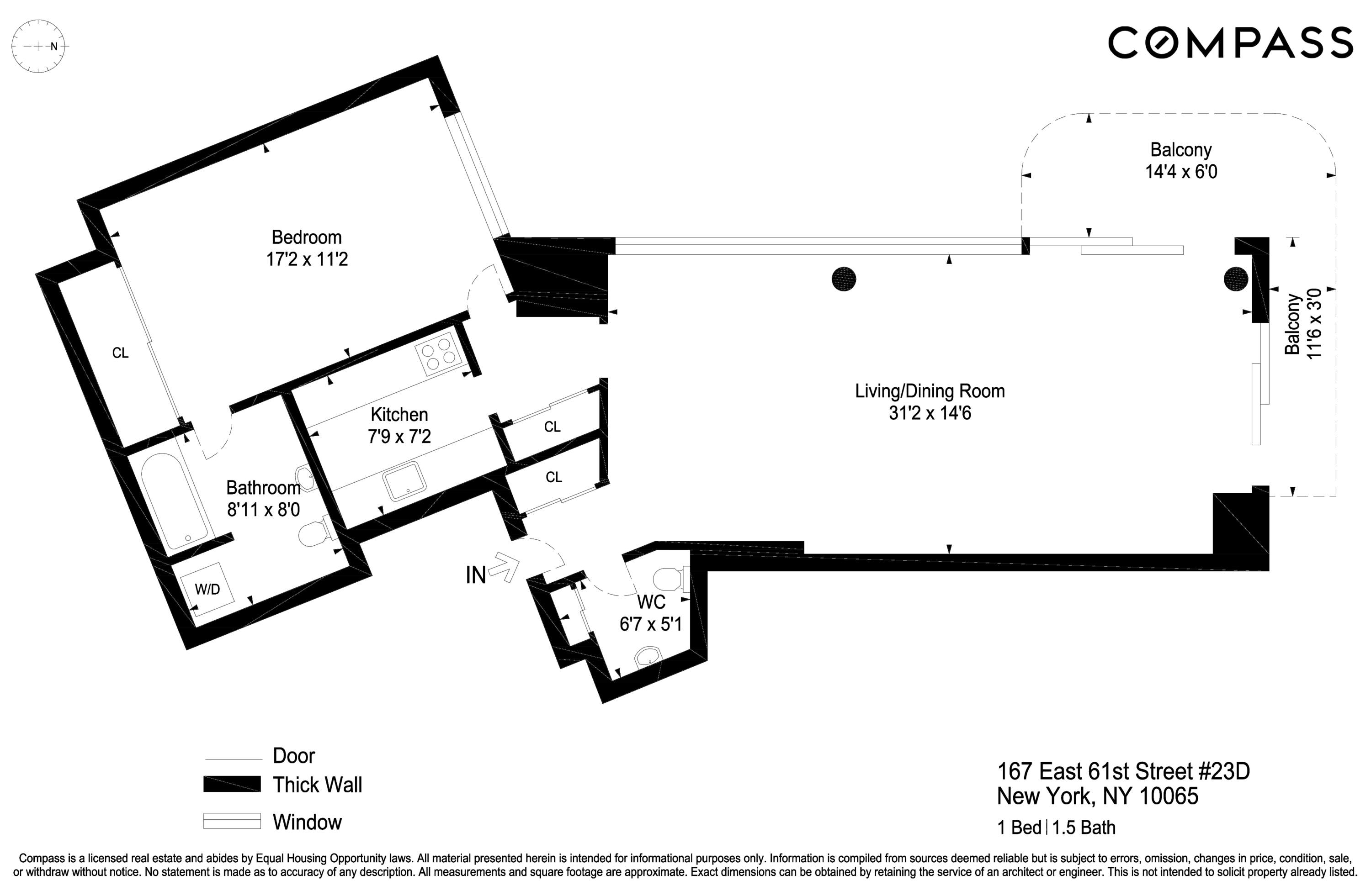 Floorplan for 167 East 61st Street, 23D